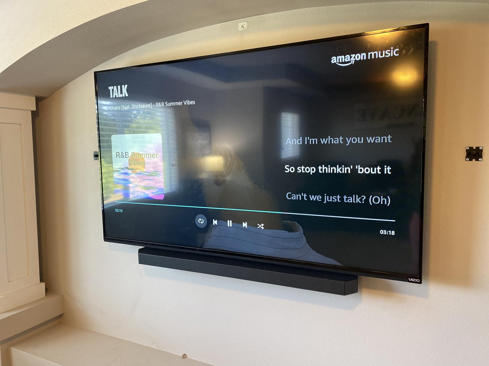 SAMSUNG HW-Q700C 3.1.2ch Soundbar w/Wireless Dolby Audio, Q-Symphony, SpaceFit Sound Pro, Adaptive Sound, Game Mode Pro, Airplay 2, Tap Sound, Chromecast and Alexa Built-in Customer Review SAMSUNG HW-Q700C 3.1.2ch Soundbar w/Wireless Dolby Audio, Q-Symphony, SpaceFit Sound Pro, Adaptive Sound, Game Mode Pro, Airplay 2, Tap Sound, Chromecast and Alexa Built-in - Customer Photo 1