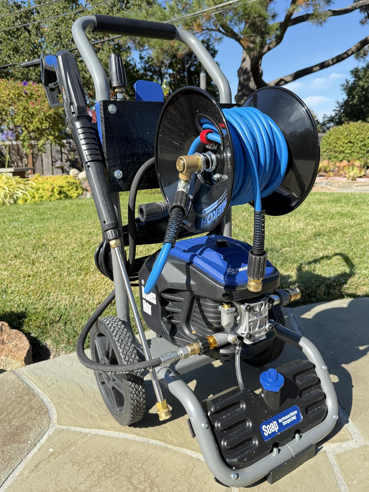 Westinghouse WPX3200e Electric Pressure Washer, 3200 PSI and 1.76 Max GPM, Induction Motor, Onboard Soap Tank, Spray Gun and Wand, 5 Nozzle Set, for Cars/Fences/Driveways/Homes/Patios/Furniture, Blue - Customer Photo 2