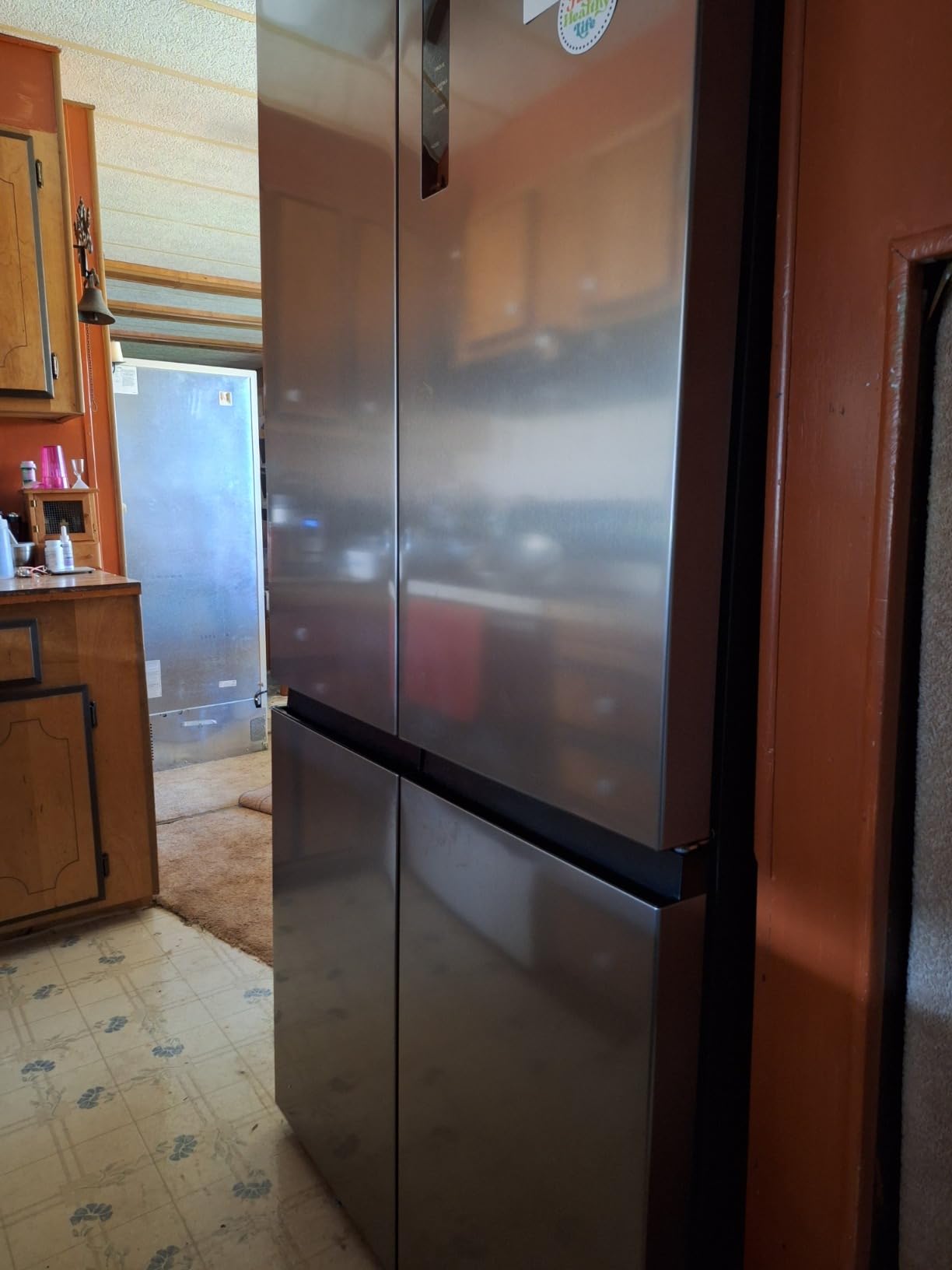 Side by Side Refrigerators with Ice Makers, 18.1 Cubic Feet No Frost Freestanding Freezer Fridge, 2 Doors Full Size Refrigerator for Kitchen Office Commercial Customer Review Side by Side Refrigerators with Ice Makers, 18.1 Cubic Feet No Frost Freestanding Freezer Fridge, 2 Doors Full Size Refrigerator for Kitchen Office Commercial - Customer Photo 1