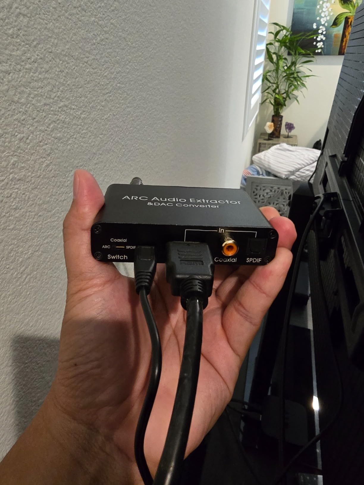 HDMI ARC Audio Extractor, Tendak 192KHz ARC Audio Extractor DAC Converter, Digital to Analog Audio Converter, Optical/SPDIF Coaxial HDMI ARC to Optical/SPDIF Coaxial Stereo L/R 3.5mm Jack for TV Customer Review HDMI ARC Audio Extractor, Tendak 192KHz ARC Audio Extractor DAC Converter, Digital to Analog Audio Converter, Optical/SPDIF Coaxial HDMI ARC to Optical/SPDIF Coaxial Stereo L/R 3.5mm Jack for TV - Customer Photo 1