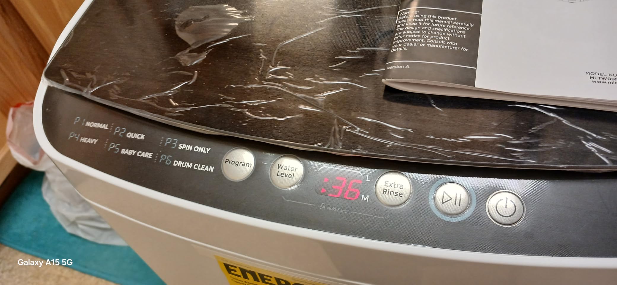 Midea MLTW37A1BWW Agitator Machine, Auto Top Load Sensing Washer, 12 Washing Cycles, Dial Control Panel, 3.7 Cu.ft, White - Customer Photo 2