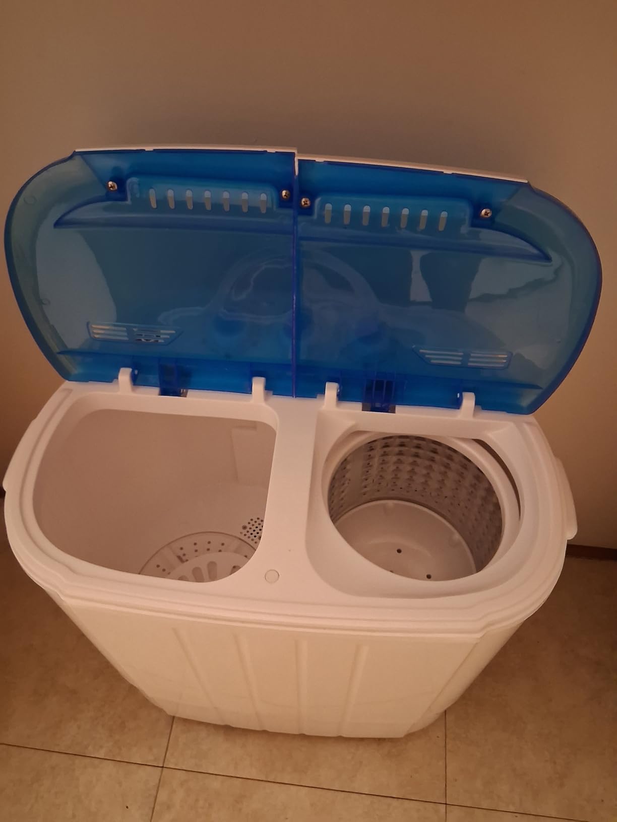 VCJ Portable Washing Machine, Twin Tub Washing Machine Laundry Compact Washer spinner Combo with 14lbs capacity, 9Lbs Washer and 5Lbs Spinner dryer for Apartments RVs and Dorms - Customer Photo 1