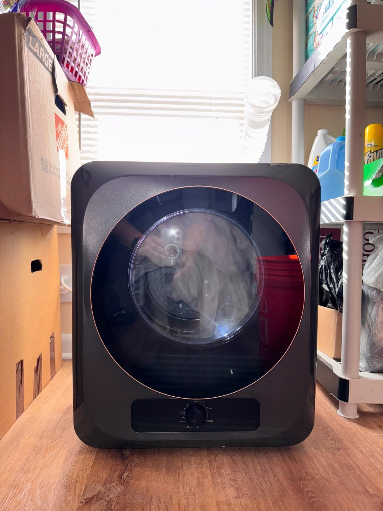 VCJ Portable Clothes Dryer for Apartment, 10lbs Compact Electric Laundry Dryer with Stainless Steel Tub, 1.5 cu.ft Suitable for Apartments, Dorm, RVS - Customer Photo 1