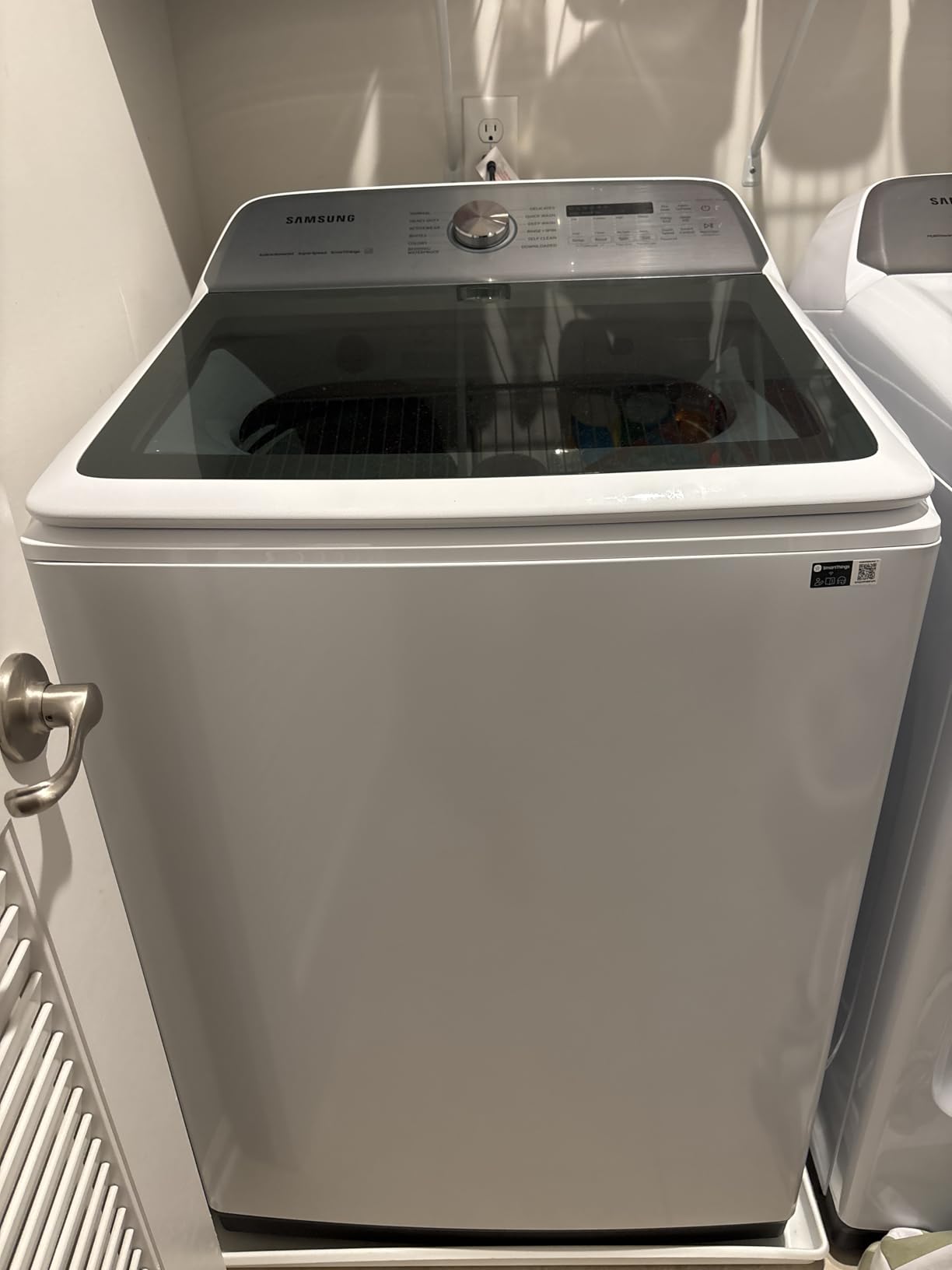 Samsung 5.4 Cu. Ft. Smart Top Load Washer with Active Wave Agitator in White - Customer Photo 1