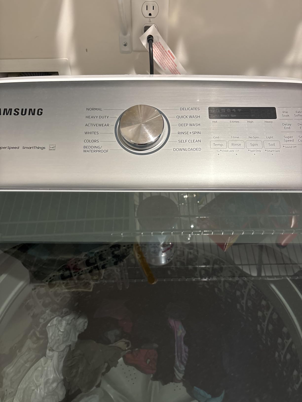 Samsung 5.4 Cu. Ft. Smart Top Load Washer with Active Wave Agitator in White - Customer Photo 2