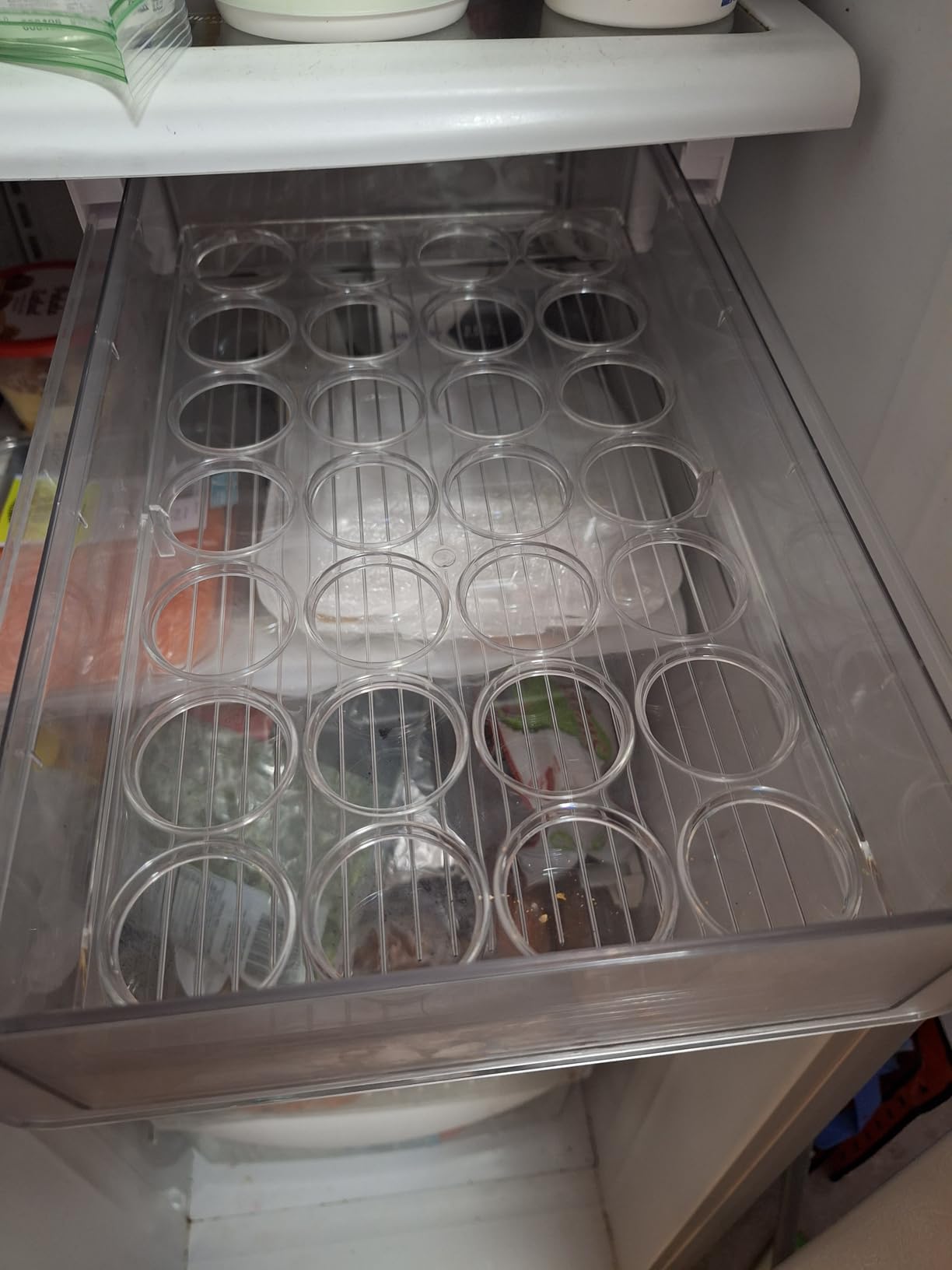 vacane 24 Egg Drawer for Fridge, Pull Out Egg Storage Container with Non-Slip Pads Refrigerator Organizer Bins Clear Egg Holder, Egg Tray-Bpa Free Egg Organizer - Customer Photo 2