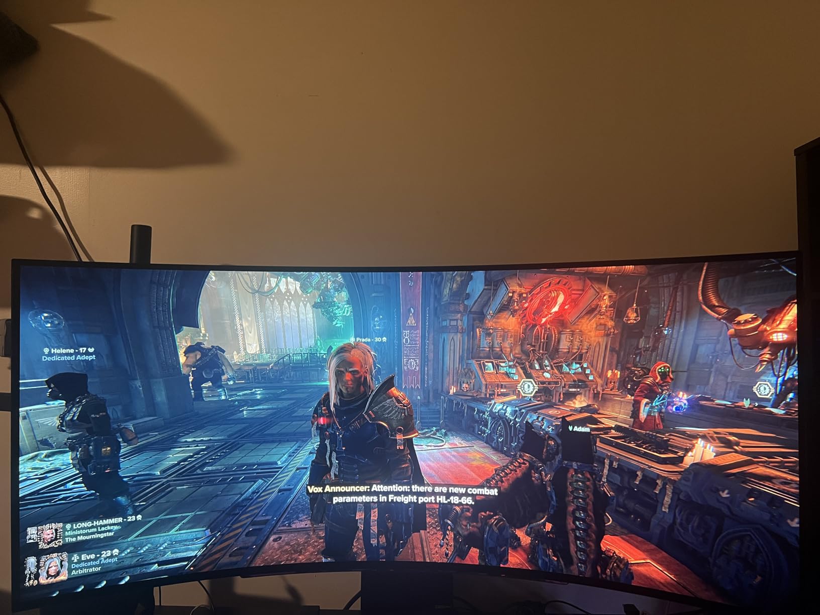 LG 45GS95QE Ultragear OLED Curved Gaming Monitor 45-Inch WQHD 800R 240Hz 0.03ms DisplayHDR True Black 400 AMD FreeSync Premium Pro NVIDIA G-Sync HDMI 2.1 DisplayPort Tilt/Height/Swivel Stand - Black - Customer Photo 1
