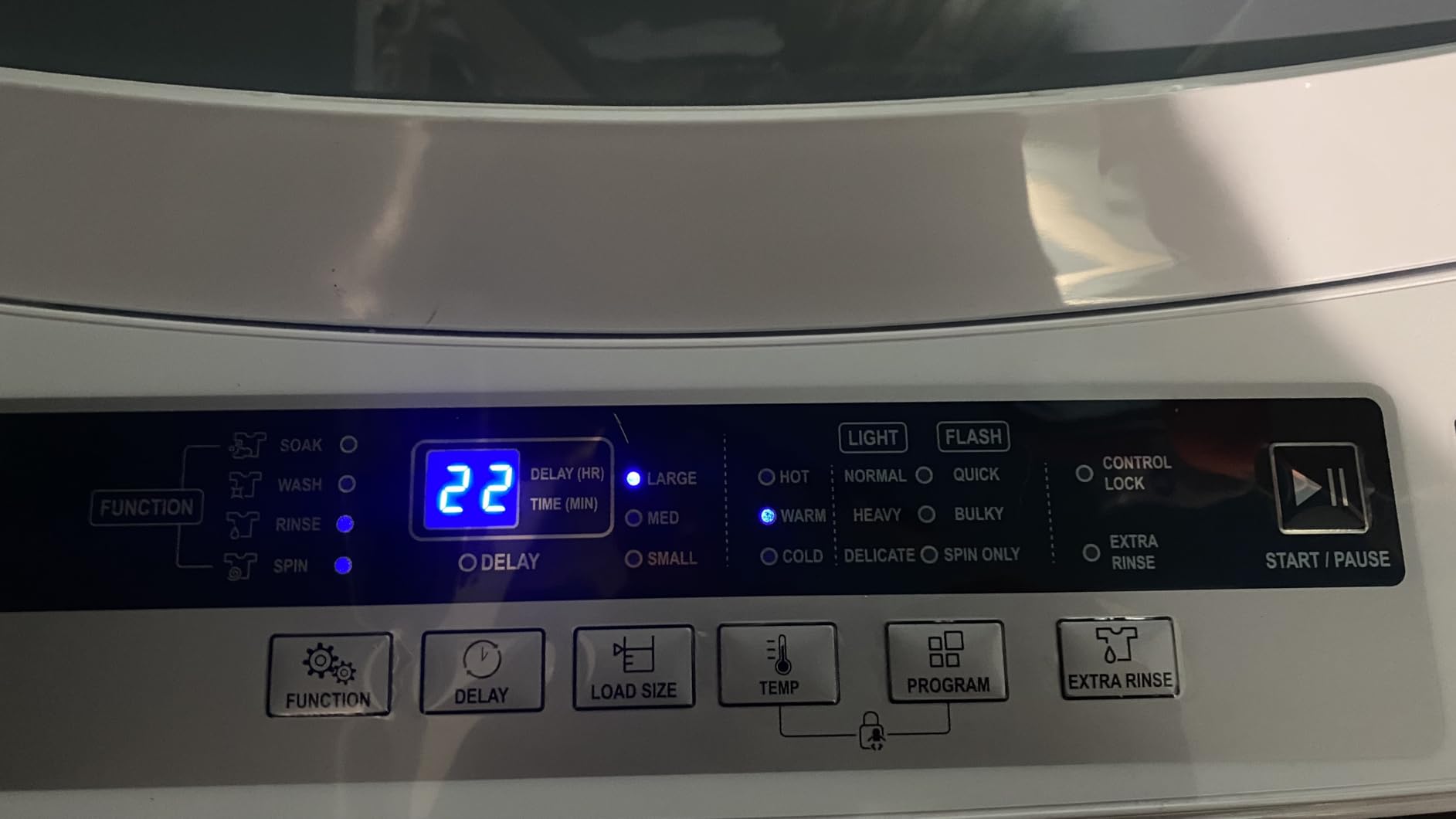 Magic Chef Top Load Compact Washer, 1.7 Cu Ft Mini Washing Machine with LED Display, 6 Cycles, 3 Water Levels & 3 Temperature Settings, White - Customer Photo 1