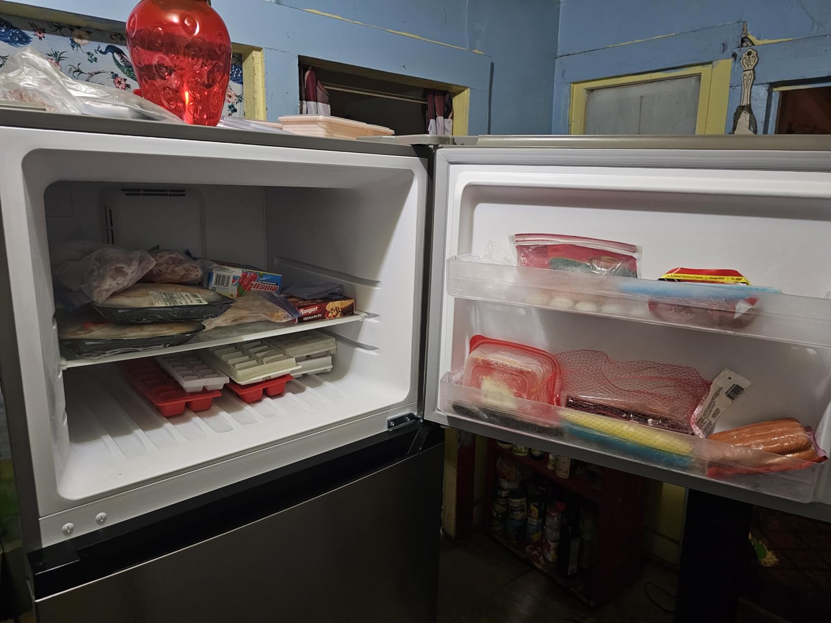 Upstreman 14.7 Cu.Ft. Double Door Refrigerator in Stainless Steel with Large Capacity Top Freezer, Frost Free, Adjustable Thermostat Control, Fingerprint-resistant, ENERGY STAR-BD147 - Customer Photo 1