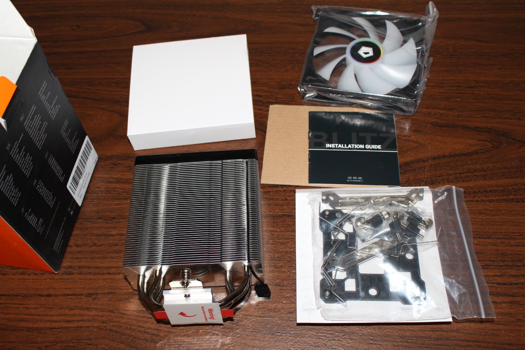 ID-COOLING Blitz X4 CPU Air Cooler, Vibrant Lighting Effects on Top Cover and Fan, 4 Heatpipes, 120x120x25mm PWM Fan, for Intel LGA1700/1150/1151/1155/1200; AMD AM4/AM5 - Customer Photo 1