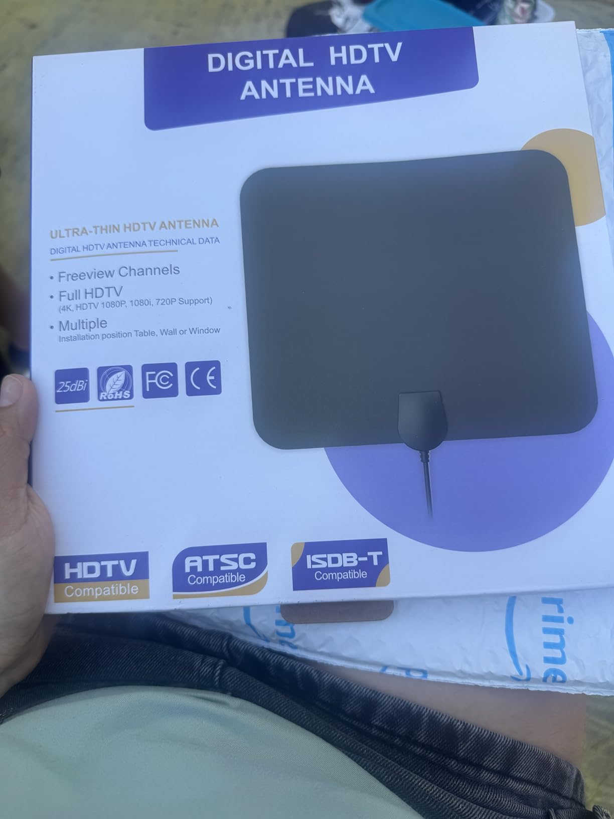TV Antenna Indoor Long Range 900 Miles, Supports 4K 1080p Smart TV Signal Reception with Signal Amplifier 16ft HDTV Coax Cable - Customer Photo 1