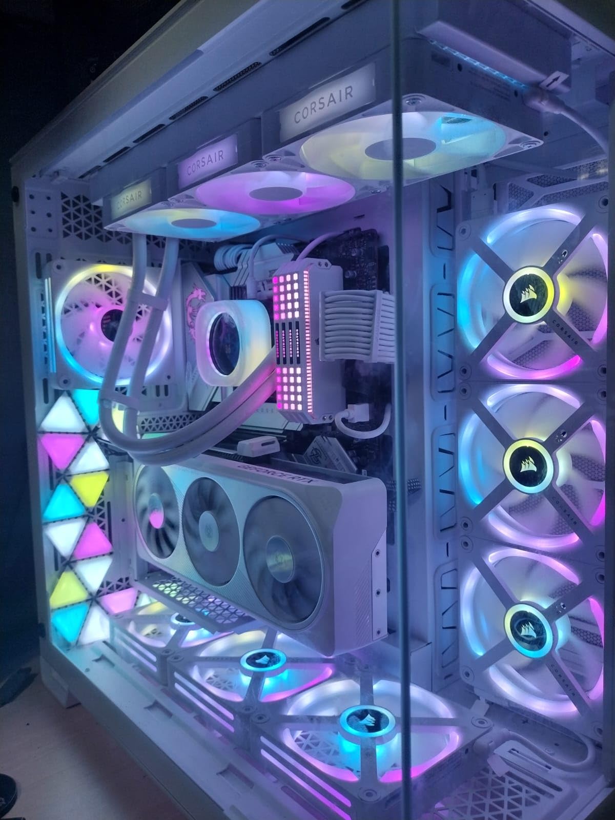 CORSAIR iCUE Link Titan 360 RX RGB Liquid CPU Cooler – 360mm AIO – Low-Noise – FlowDrive Cooling Engine – Intel LGA 1851/1700, AMD AM5/AM4 – 3X RX120 RGB Fans – iCUE Link System Hub Included – Black - Customer Photo 1
