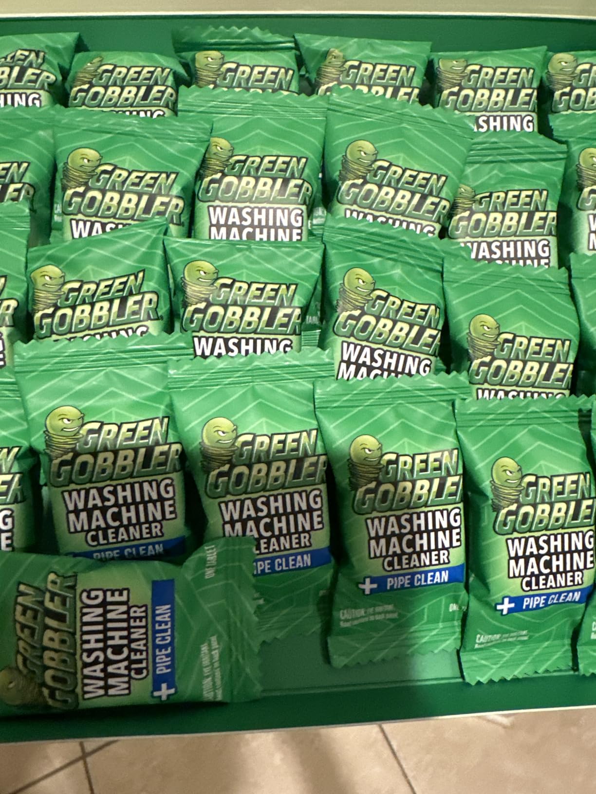 Green Gobbler Washing Machine Cleaner Tablets with Pipe Clean Technology Deodorizer | Front & Top Load Washer | 28 Count - Customer Photo 1