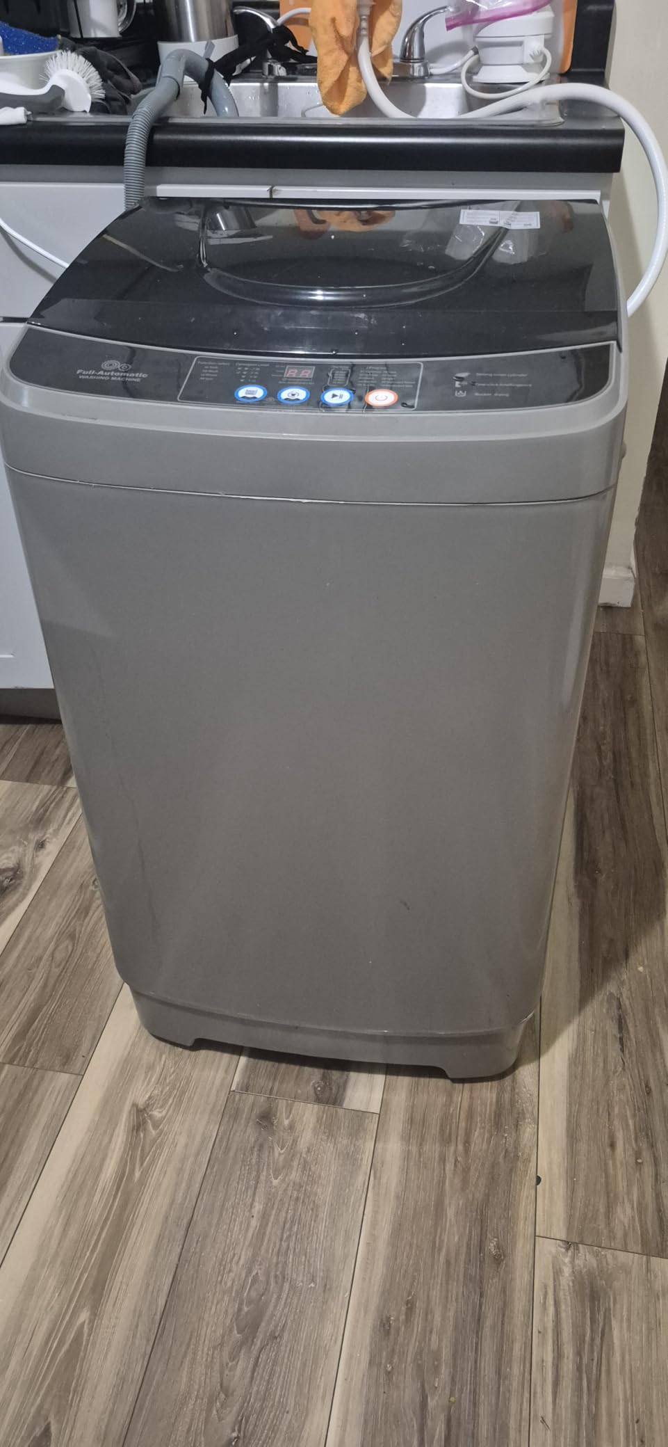 Nictemaw Portable Washing Machine, 20Lbs Capacity Full-Automatic Portable Washer Machine, 2.8Cu.ft Washer and Dryer Combo with Drain Pump, 10 Programs & 8 Water Levels for Apartment, Dorms, RV - Customer Photo 1