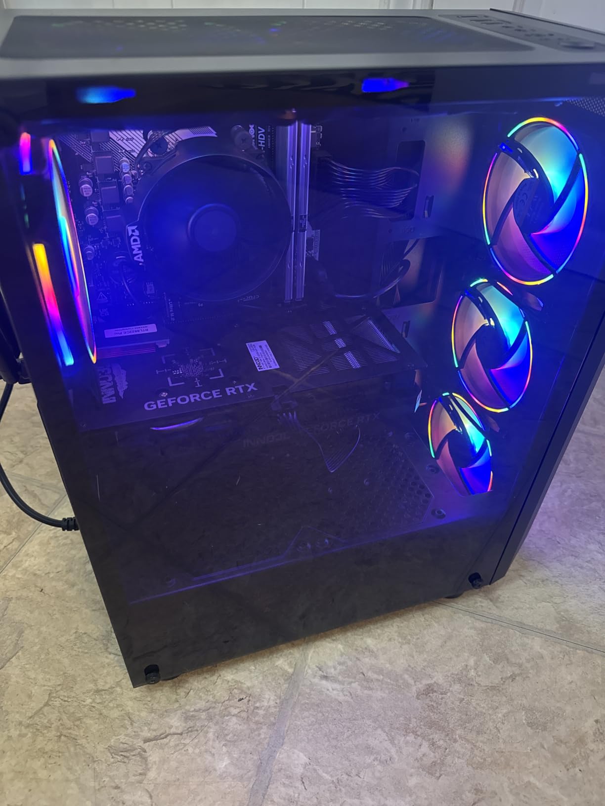 MXZ Gaming PC Computer R5 3600, RTX 4060, 16G DDR4, NVME 500G, B450,6RGB Fans,Windows 11 Pro Ready to use, Gamer Desktop Computer(R5 3600| RTX 4060) Customer Review MXZ Gaming PC Computer R5 3600, RTX 4060, 16G DDR4, NVME 500G, B450,6RGB Fans,Windows 11 Pro Ready to use, Gamer Desktop Computer(R5 3600| RTX 4060) - Customer Photo 1