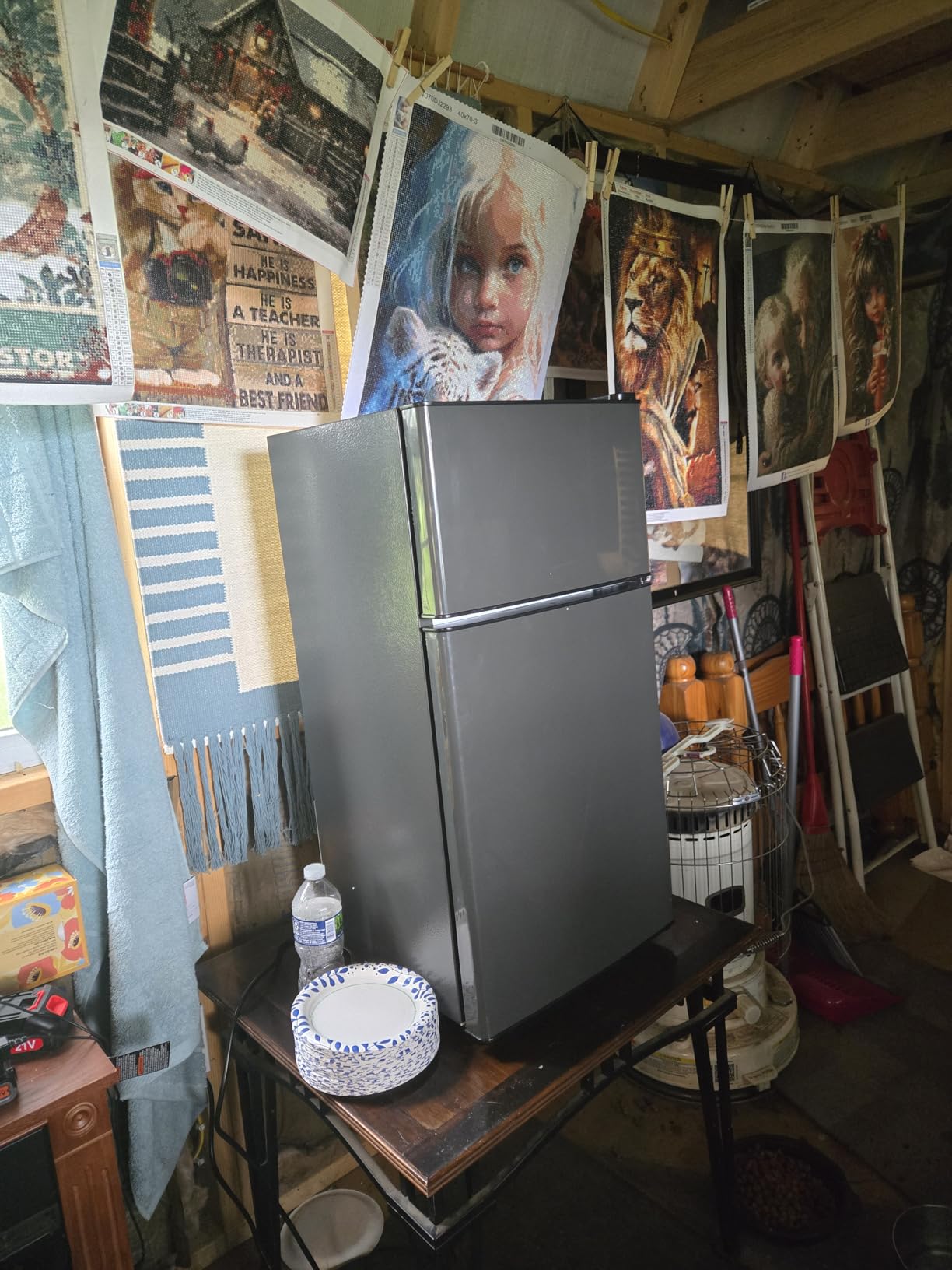 2.4 Cu.ft Mini Fridge with Top Freezer Apartment Size Dual Door Compact Refrigerator for Personal Use Small Fridge with Egg tray, 7 Temperature Control For Dorm, Silver - Customer Photo 1