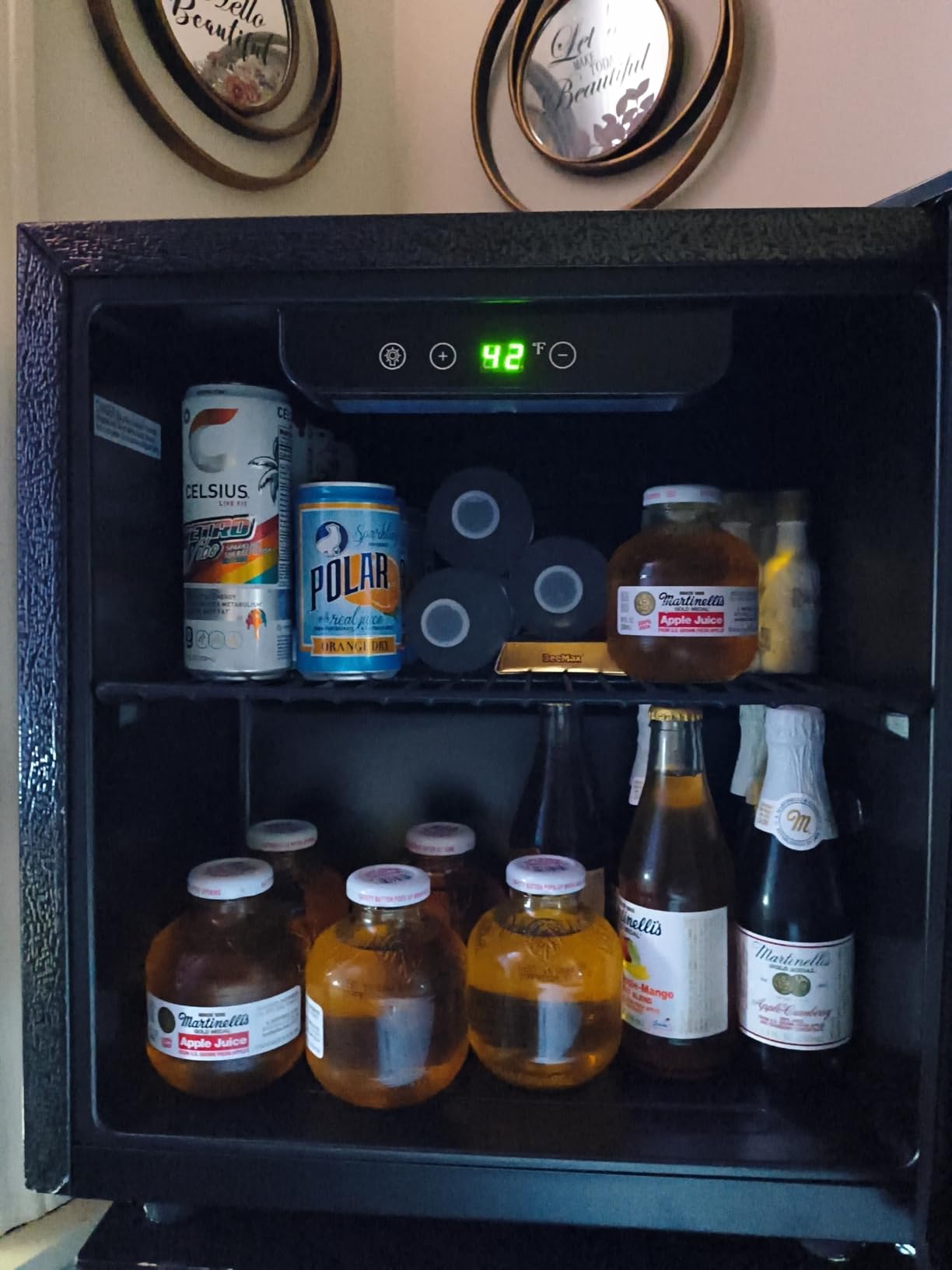 Antarctic Star 18L Beverage Refrigerator Cooler 24Can, Mini Fridge with Quiet Compressor, LED Light,Freestanding Small Fridge with Electronic Temperature Control for Home and Bar(40-61 ℉) Customer Review Antarctic Star 18L Beverage Refrigerator Cooler 24Can, Mini Fridge with Quiet Compressor, LED Light,Freestanding Small Fridge with Electronic Temperature Control for Home and Bar(40-61 ℉) - Customer Photo 1