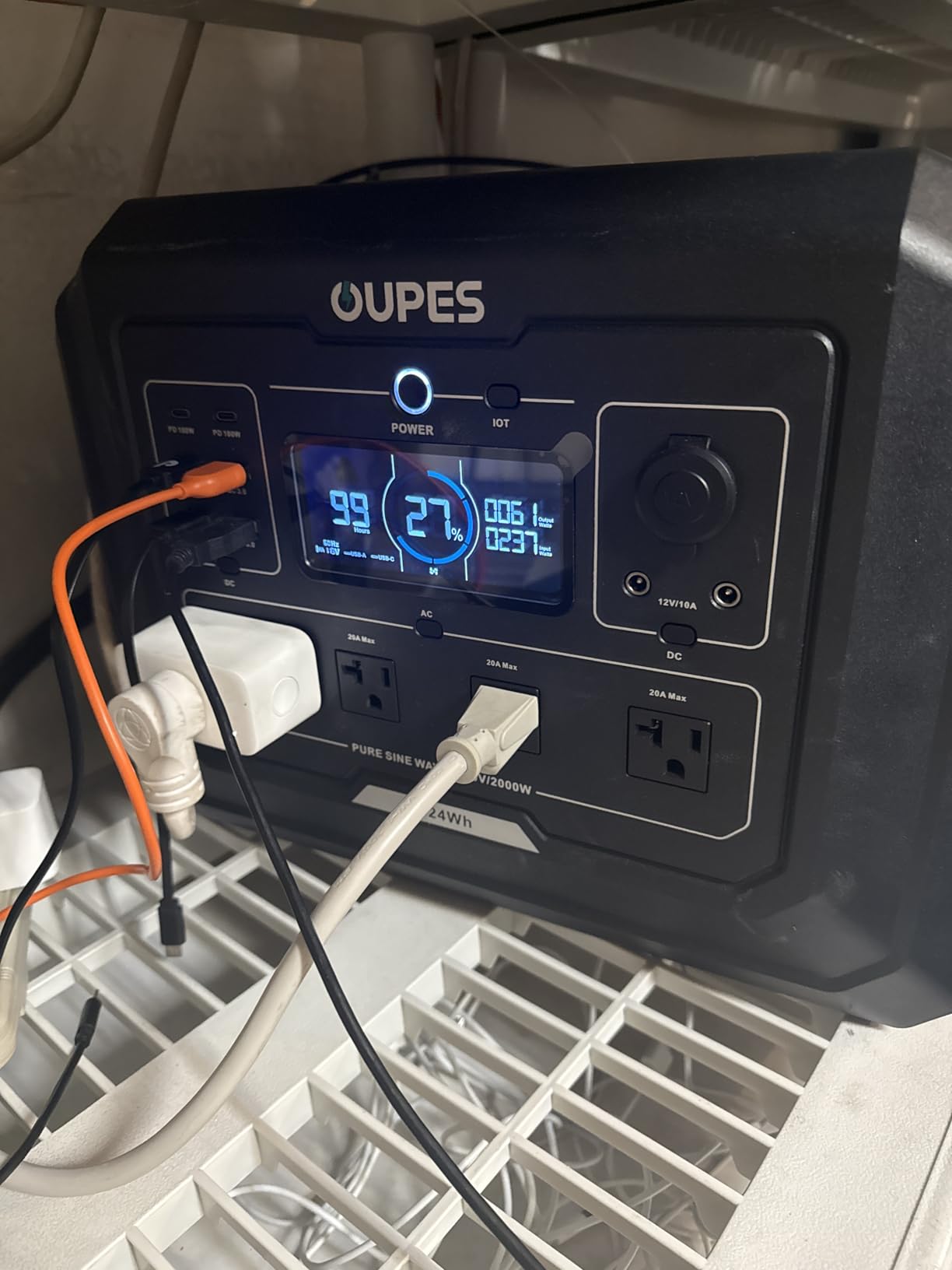 OUPES Mega 1 Portable Power Station, 1024Wh LiFePO4 Battery w/ 4 2000W AC Outlets & 140W USB-C, Expandable to 5kWh, Solar Generator for Home Backup Power, Camping & Road Trips (Solar Panel Optional) - Customer Photo 1