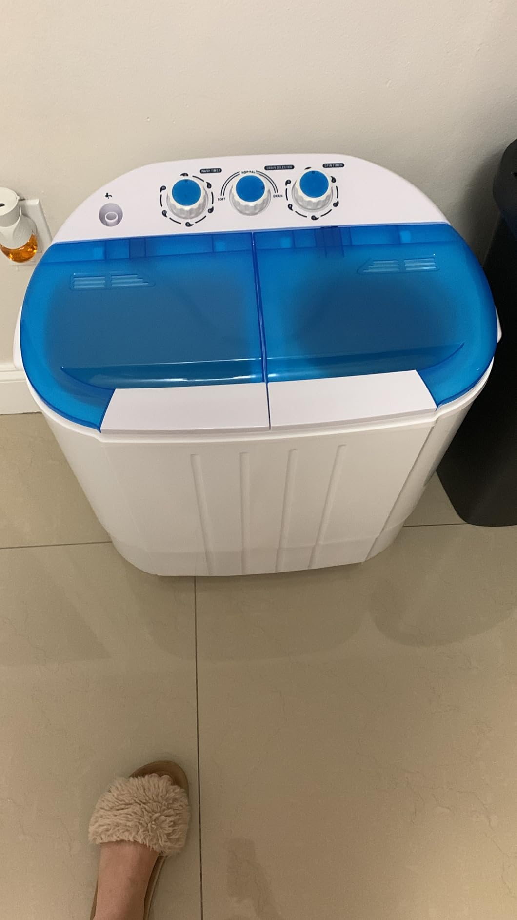 VCJ Portable Washing Machine, Twin Tub Washing Machine Laundry Compact Washer spinner Combo with 20lbs capacity, 12Lbs Washer and 8Lbs Spinner dryer for Apartments RVs and Dorms - Customer Photo 2