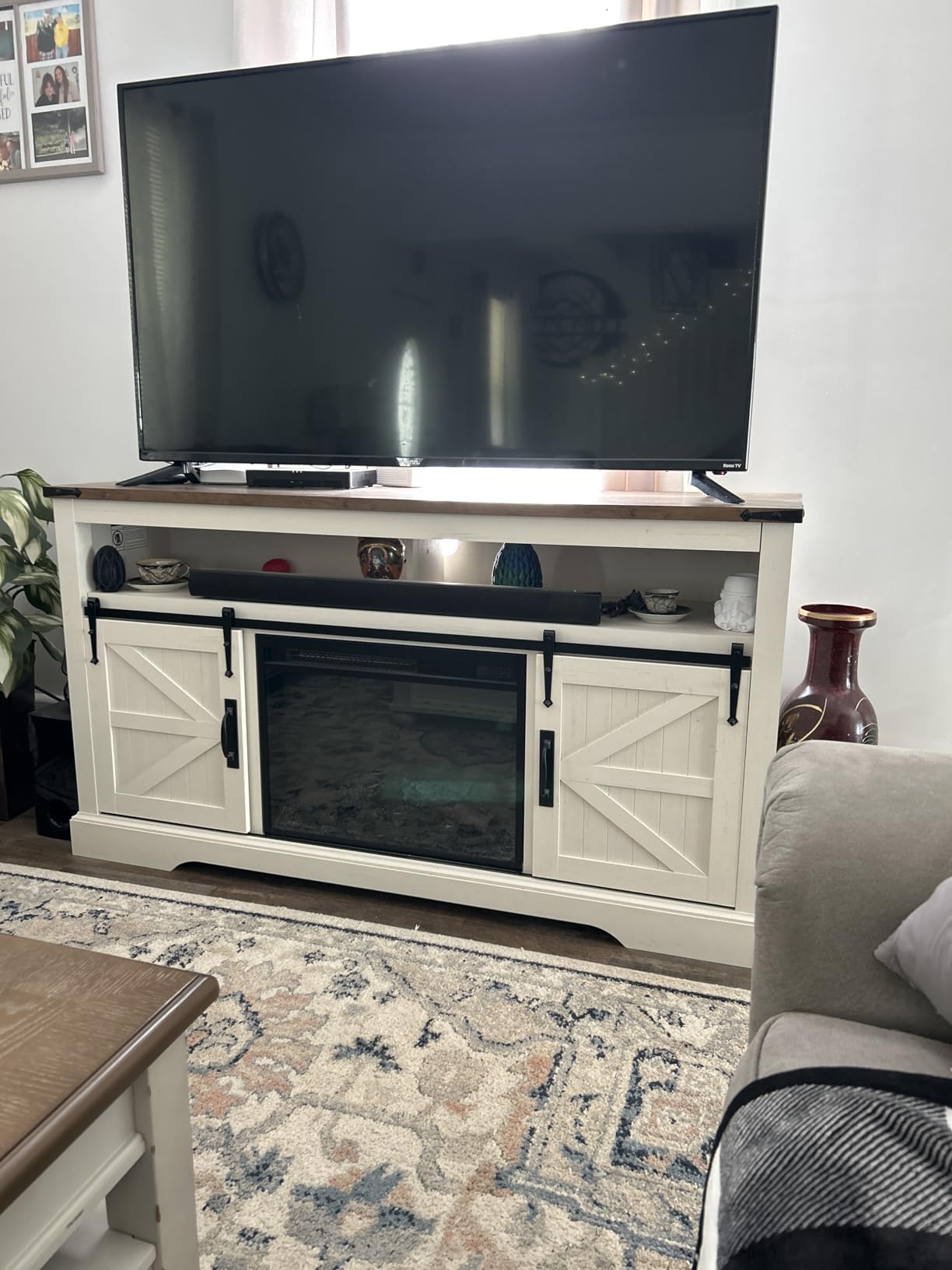 OKD Fireplace TV Stand for 85