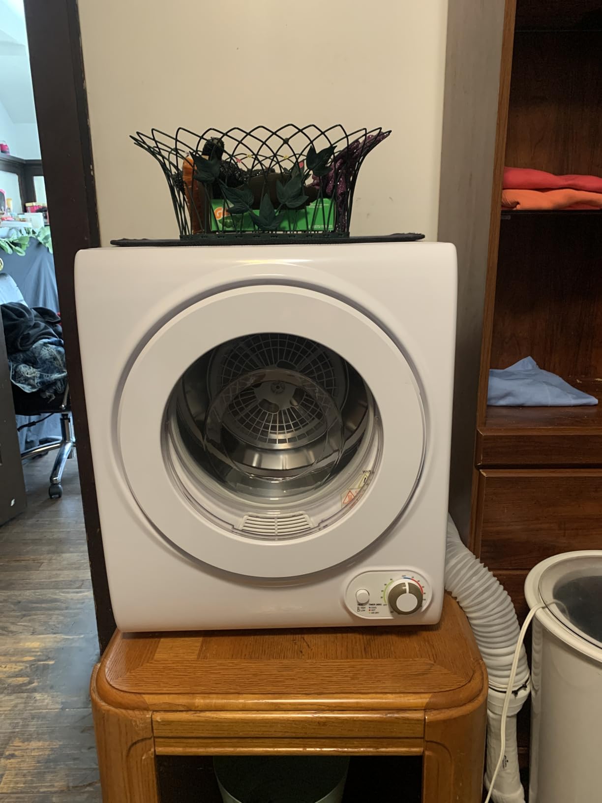 110V Portable Dryer – 850W Compact Clothes Dryer with 4 Automatic Drying Modes, Stainless Steel Tub, Simple Control Knob for Apartments, Dorms & Small Spaces - Customer Photo 1