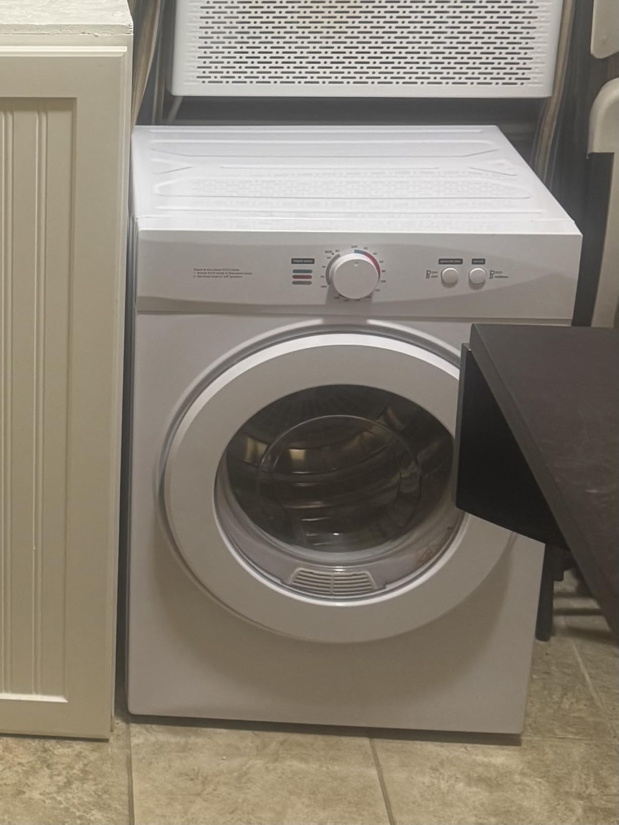 110V Portable Dryer – 850W Compact Clothes Dryer with 4 Automatic Drying Modes, Stainless Steel Tub, Simple Control Knob for Apartments, Dorms & Small Spaces - Customer Photo 2