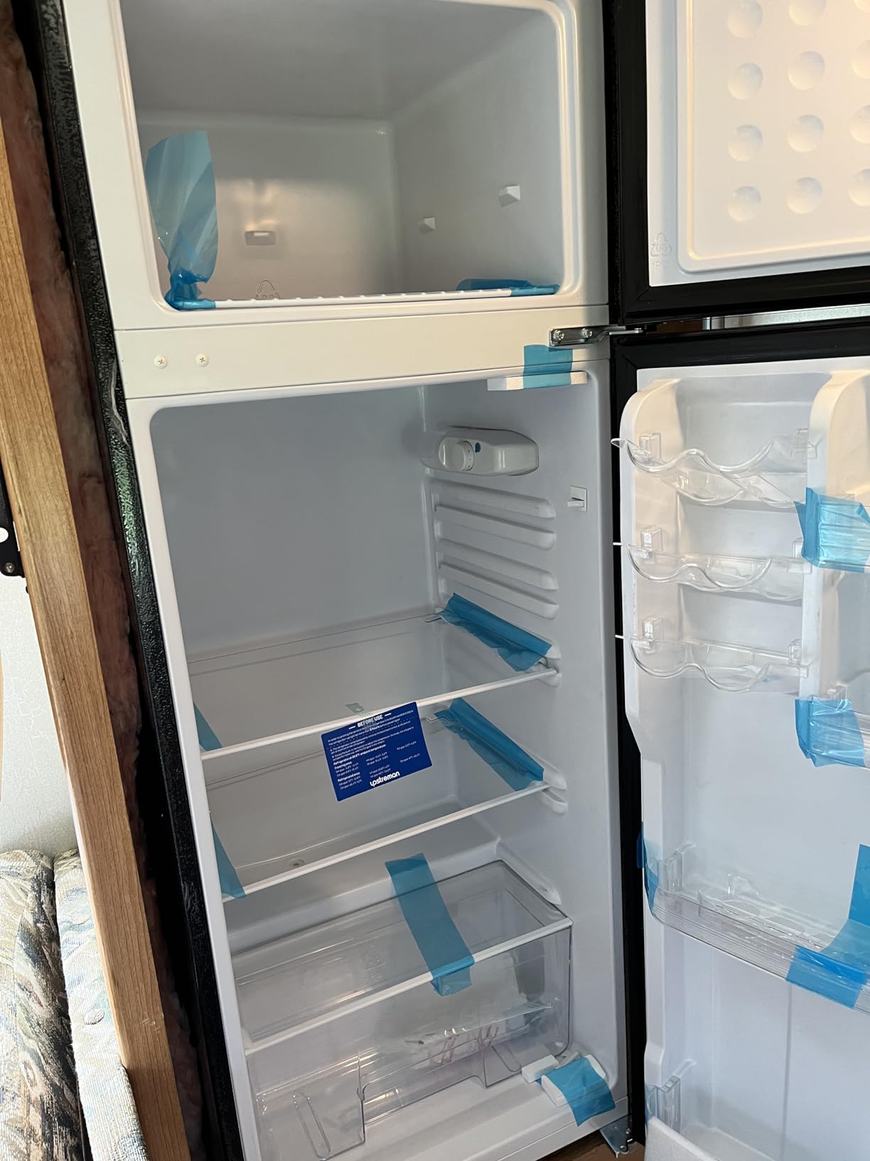 Upstreman 7.7 Cu.Ft. Refrigerator with Freezer, Double Door, Adjustable Thermostat, Large Capacity, Reversible Door Swing, Refrigerator for Apartment, Office, Dorm, Stainless (BD75) - Customer Photo 2