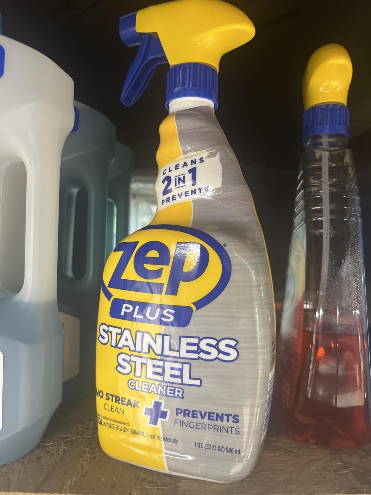Zep Plus Stainless Steel Cleaner - 32 Fl OZ - R53512-2-in-1 benefits clean while preventing future fingerprints and smudges. - Customer Photo 1