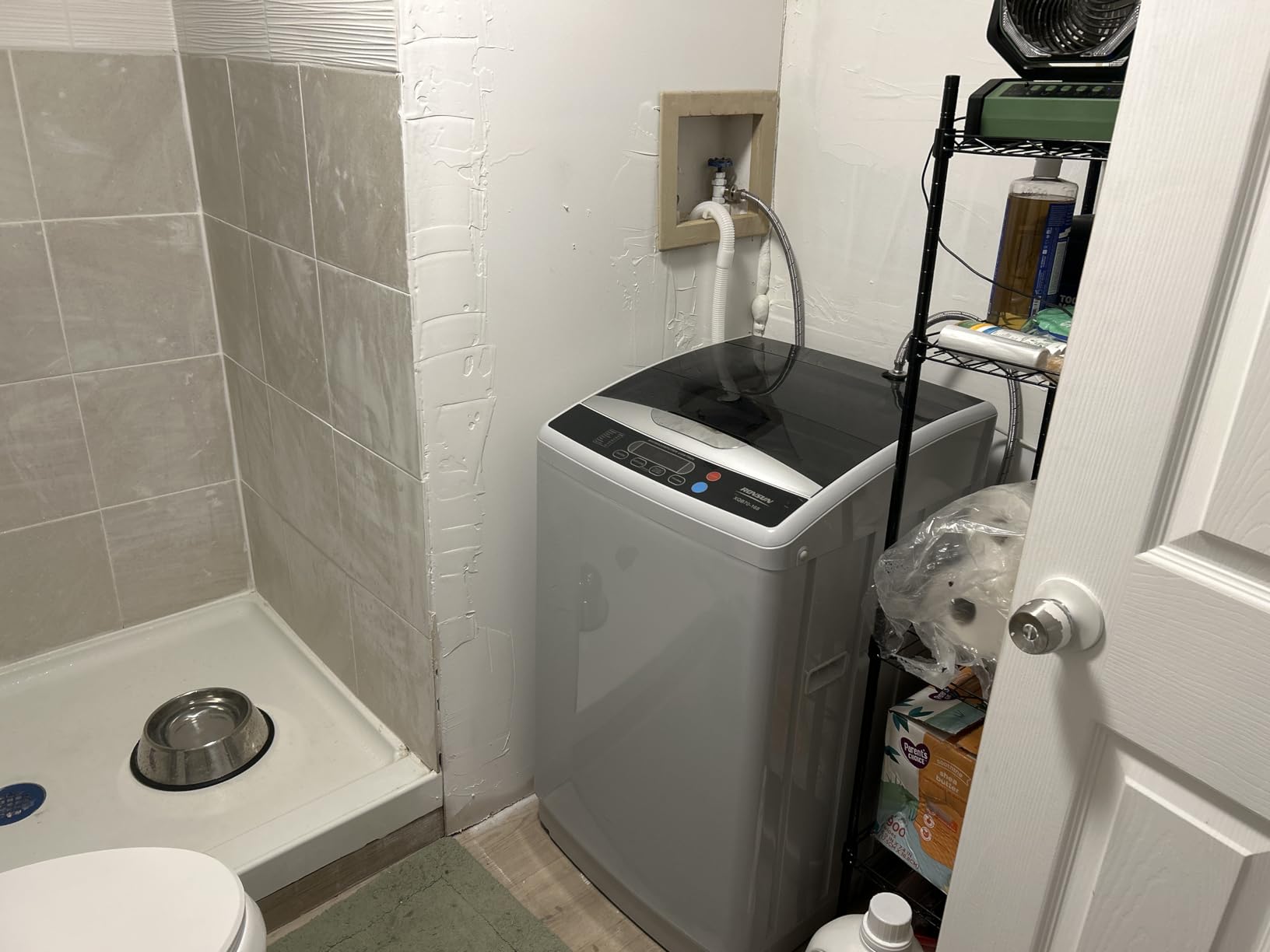 ROVSUN 30LBS Washing Machine, Full-Automatic Portable Washer with Stainless Steel Drum, Electric Laundry Machine, 110V Washer and Spin Dryer Combo with Drain Pump for Home, Apartment, Dorm - Customer Photo 1