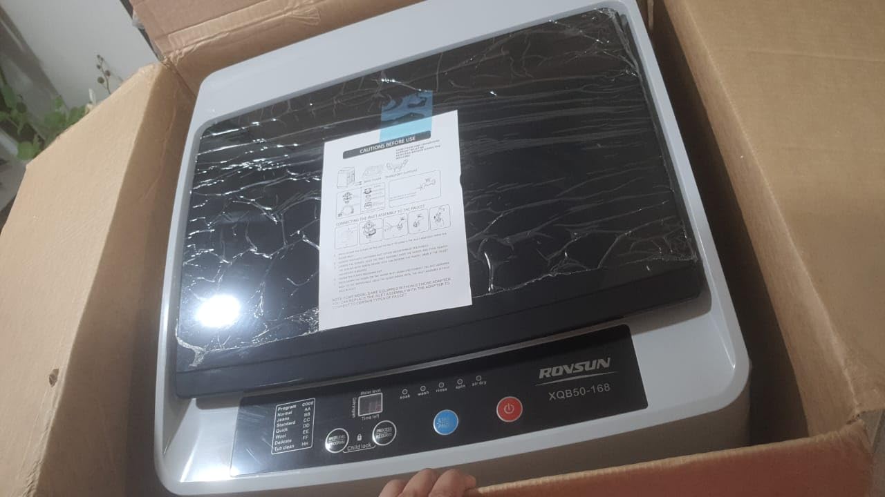 ROVSUN 30LBS Washing Machine, Full-Automatic Portable Washer with Stainless Steel Drum, Electric Laundry Machine, 110V Washer and Spin Dryer Combo with Drain Pump for Home, Apartment, Dorm - Customer Photo 2