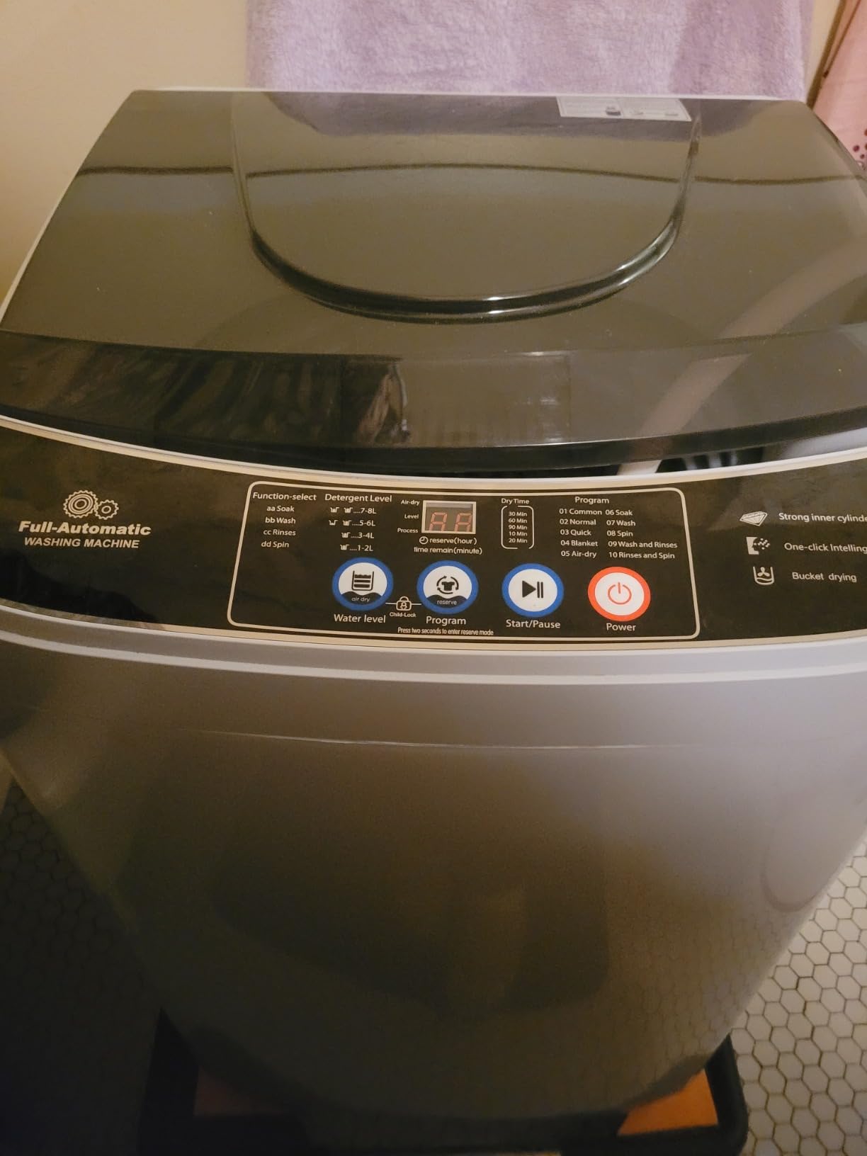 Nictemaw Portable Washing Machine, 20Lbs Capacity Full-Automatic Portable Washer Machine, 2.8Cu.ft Washer and Dryer Combo with with Drain Pump, 10 Programs 8 Water Levels for Apartment, Dorms, RV - Customer Photo 1