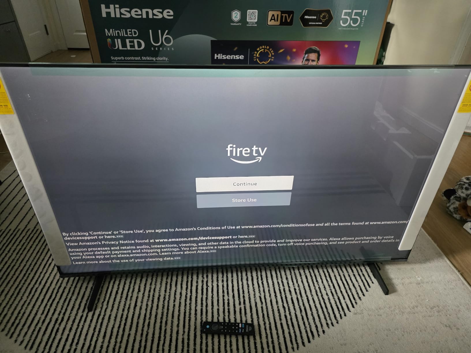 Hisense 55-Inch Class U6 Series Mini-LED 4K Smart TV with Fire TV (55U6K, 2025 Model) -- Google Assistant and Alexa Built-in, Dolby Vision and Atmos Support, Apple AirPlay - Customer Photo 2