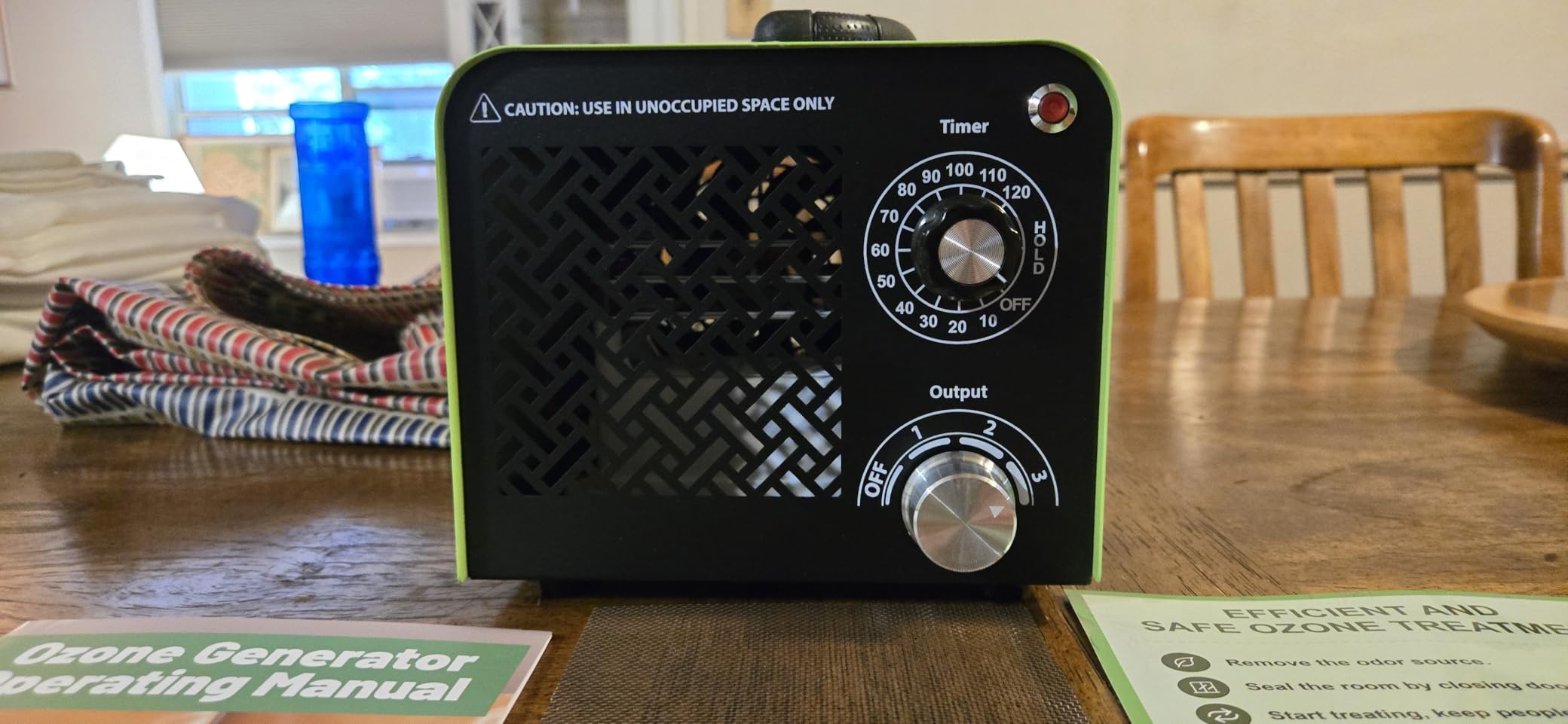 Ozone Generator 90,000mg, Upgraded Triple-Layer Ozone Output Board–Ozone Machine For Areas up to 5,500 sq. ft,Industrial & Home O3 Air Purifier for Home,Rooms, Smoke, Cars,and Pet (Green) - Customer Photo 2
