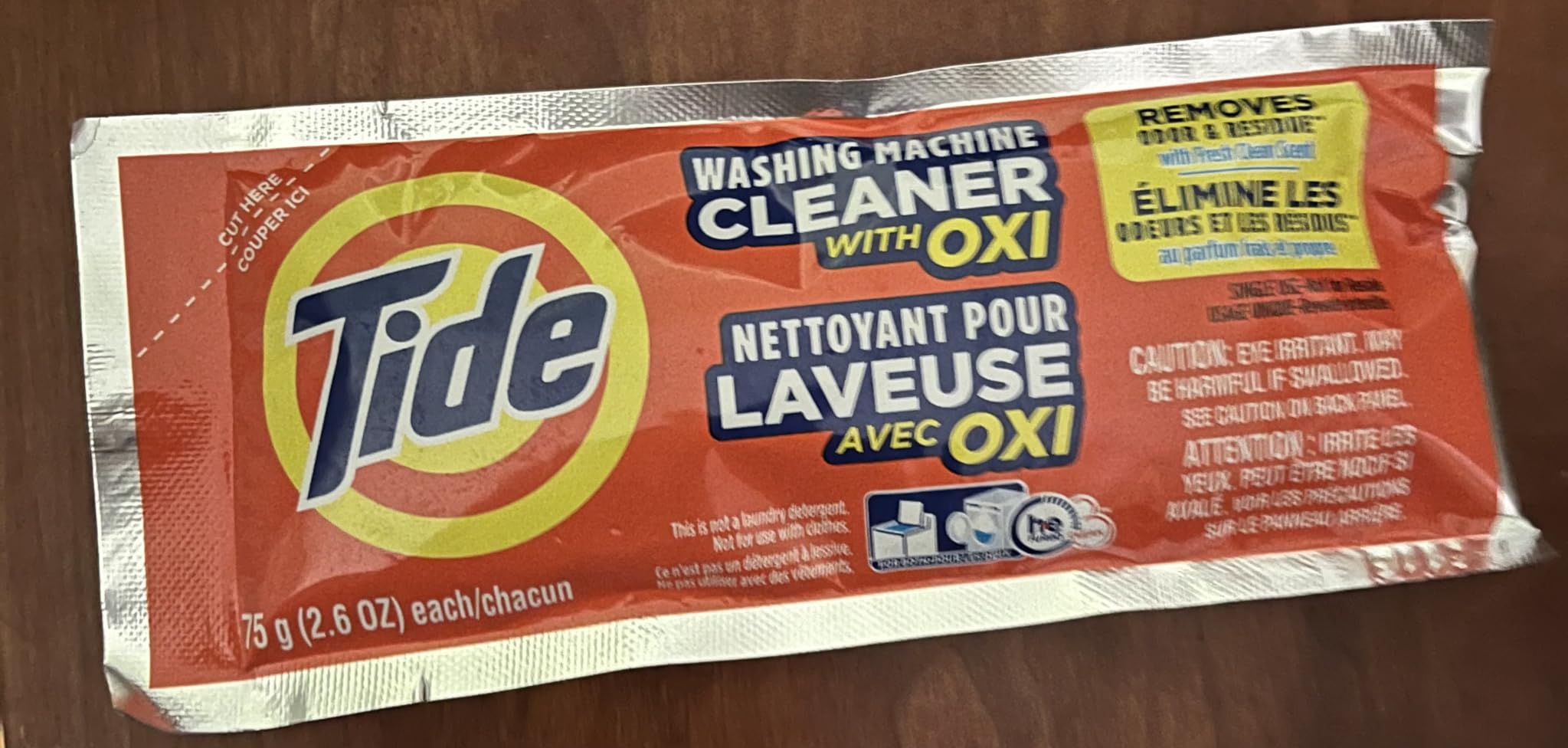 Tide Washing Machine Cleaner with Oxi for Front and Top Loader Washer Machines, Deep Cleaning Residue & Odor Eliminator, 12 Month Supply (Packaging May Vary) + Calendar - Customer Photo 1