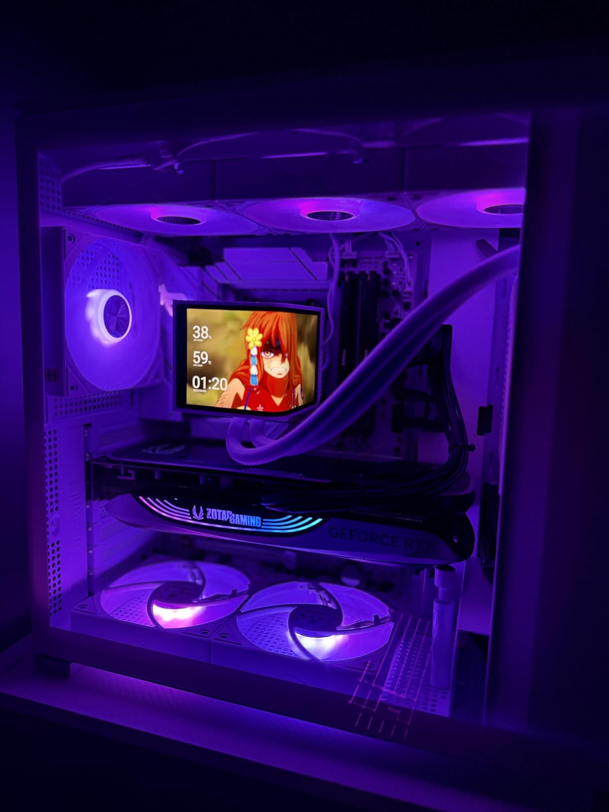 TRYX Panorama SE 360 ARGB 360mm AIO Rotatable 6.67'' AMOLED Curved Screen 3D Anamorphic Effect Customizable AIO Cooler 360mm Asetek Adela Pump 280w TDP ARGB Fan Intel LGA 1851/1700 AMD AM5/AM4 - Customer Photo 1