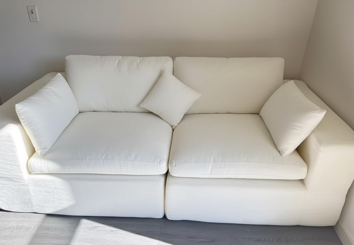 155''Cloud Boneless Sectional Couch, Modular Sectional Sofa Deep Seat, Oversized Upholstered Convertible Comfy 8 Seater Chenille Memory Foam Sofa U Shape Couches for Living Room, Dark Customer Review 155''Cloud Boneless Sectional Couch, Modular Sectional Sofa Deep Seat, Oversized Upholstered Convertible Comfy 8 Seater Chenille Memory Foam Sofa U Shape Couches for Living Room, Dark - Customer Photo 1