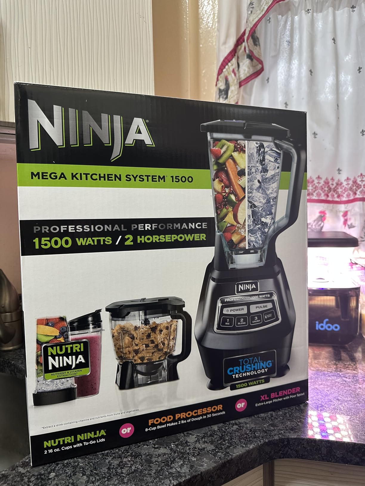 Ninja BL660 Professional Compact Smoothie & Food Processing Blender, 1100-Watts, 3 Functions -for Frozen Drinks, Smoothies, Sauces, & More, 72-oz.* Pitcher, (2) 16-oz. To-Go Cups & Spout Lids, Gray - Customer Photo 2