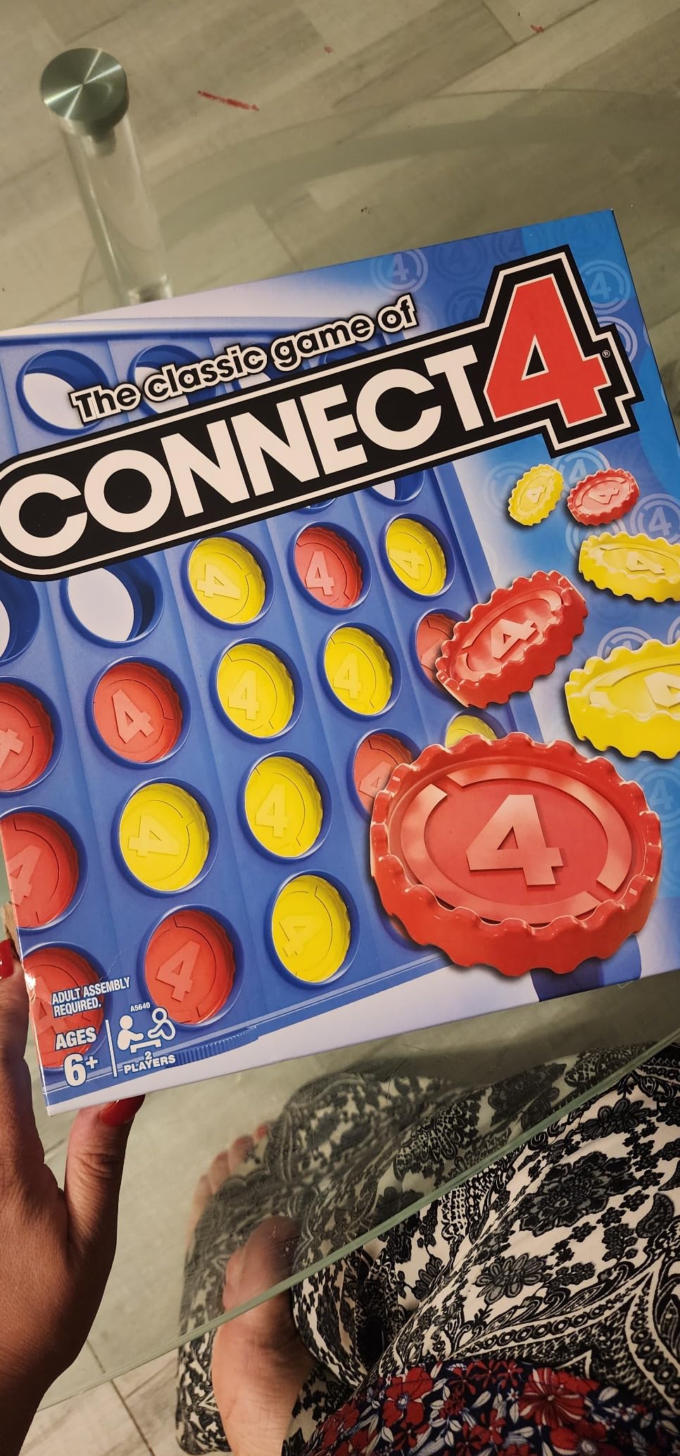 Hasbro Gaming Connect 4 Classic Grid,4 in a Row Game,Strategy Board Games for Kids,2 Player .for Family and Kids,Ages 6 and Up - Customer Photo 3