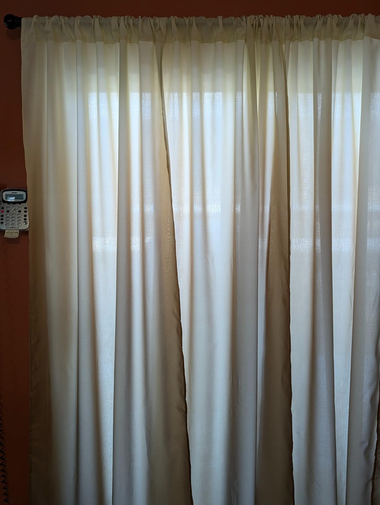 Dainty Home Ombre Window Curtains for Bedroom Not Black out Curtains or Sheer Curtains Room Decor Darkening Bedroom Curtains Rod Pocket Curtains 84 Inches Long 40 inch Set of 2 Curtains Panels in Blue - Customer Photo 1