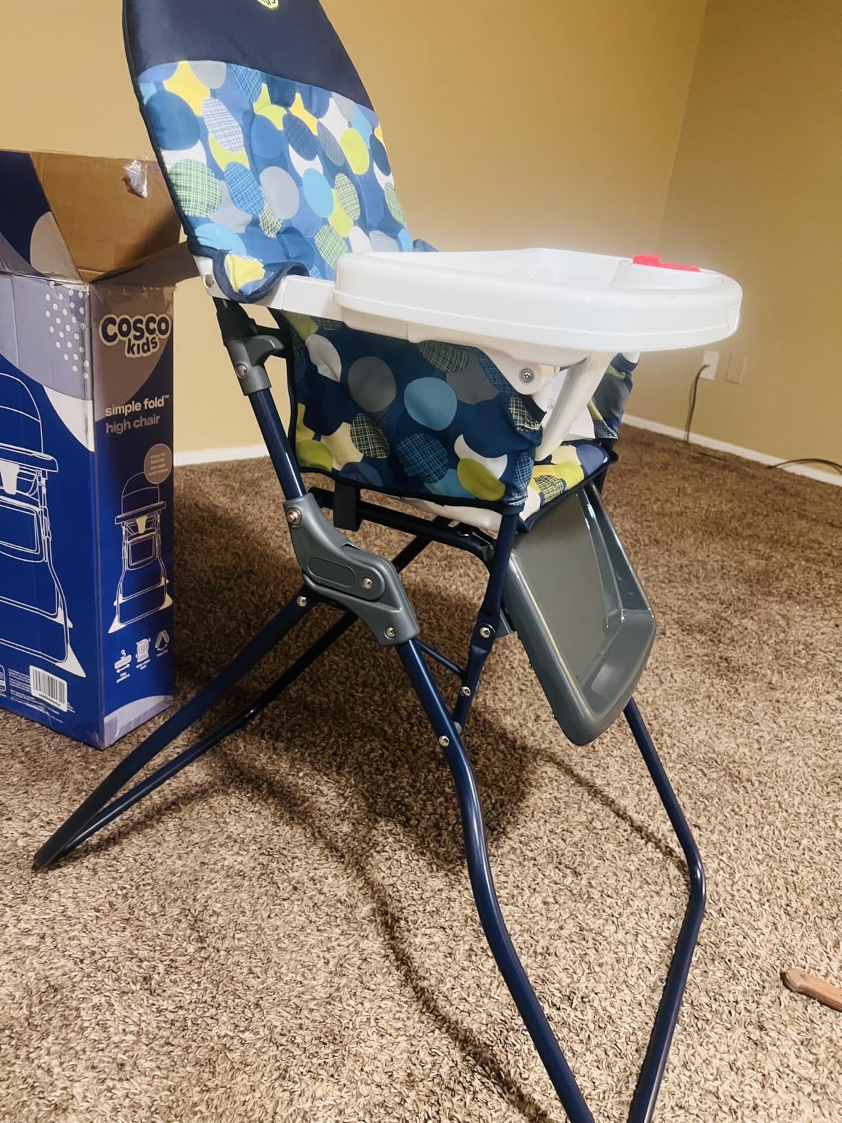Cosco Kids Highchair for Baby, Simple Foldable High Chair, Convenient, Lightweight, and Compact Design, Posey Pop - Customer Photo 4