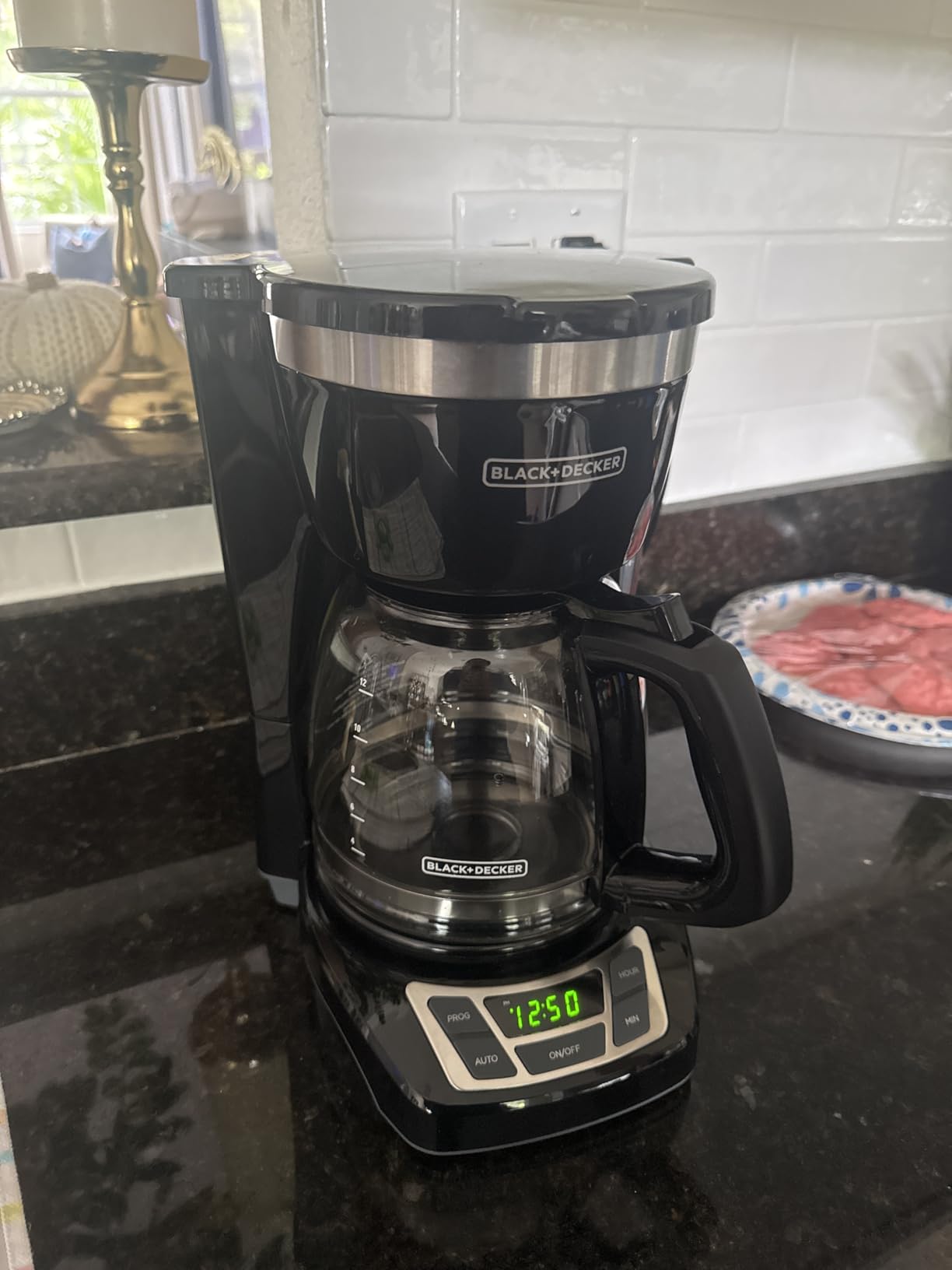 BLACK+DECKER 12-Cup Digital Coffee Maker, Programmable, Washable Basket Filter, Sneak-A-Cup, Auto Brew, Water Window, Keep Hot Plate, Black Customer Review BLACK+DECKER 12-Cup Digital Coffee Maker, Programmable, Washable Basket Filter, Sneak-A-Cup, Auto Brew, Water Window, Keep Hot Plate, Black - Customer Photo 1