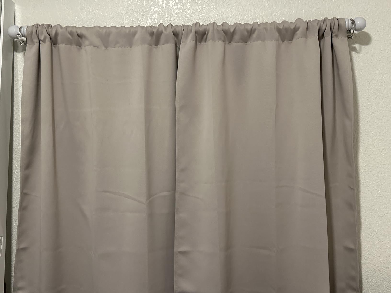 RYB HOME Bedroom Blackout Curtains - Black Curtains Solar Light Block Insulated Drapes Energy Saving for Bedroom Dining Living Room, 42 x 45 inches Long, Black, Set of 2 - Customer Photo 2