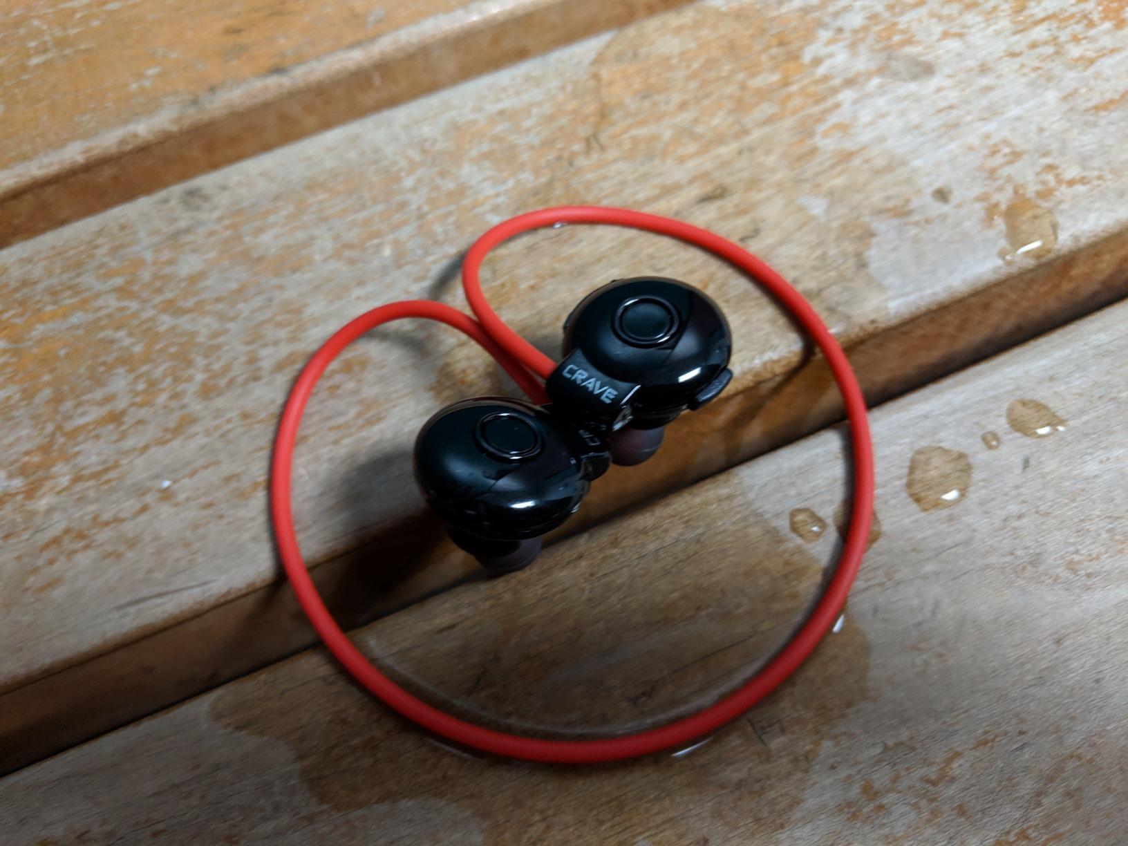 Crave Octane Sport Wireless Bluetooth Earphones, in-Ear Sweat and Water Resistant Stereo Lightweight Headphones Earbuds Premium Sports Headset with Built-in Mic – Red Customer Review Crave Octane Sport Wireless Bluetooth Earphones, in-Ear Sweat and Water Resistant Stereo Lightweight Headphones Earbuds Premium Sports Headset with Built-in Mic – Red - Customer Photo 2