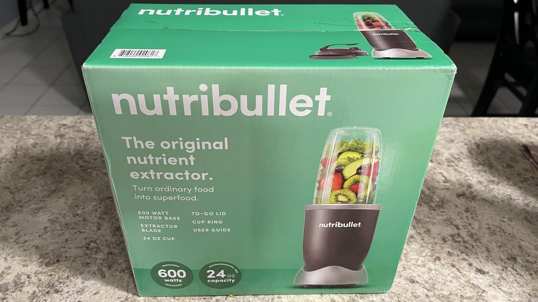 nutribullet Personal Blender, Shakes, Smoothies, Food Prep, and Frozen Blending, 24 Ounces, 600 Watt, Gray, NBR-0601WM - Customer Photo 2
