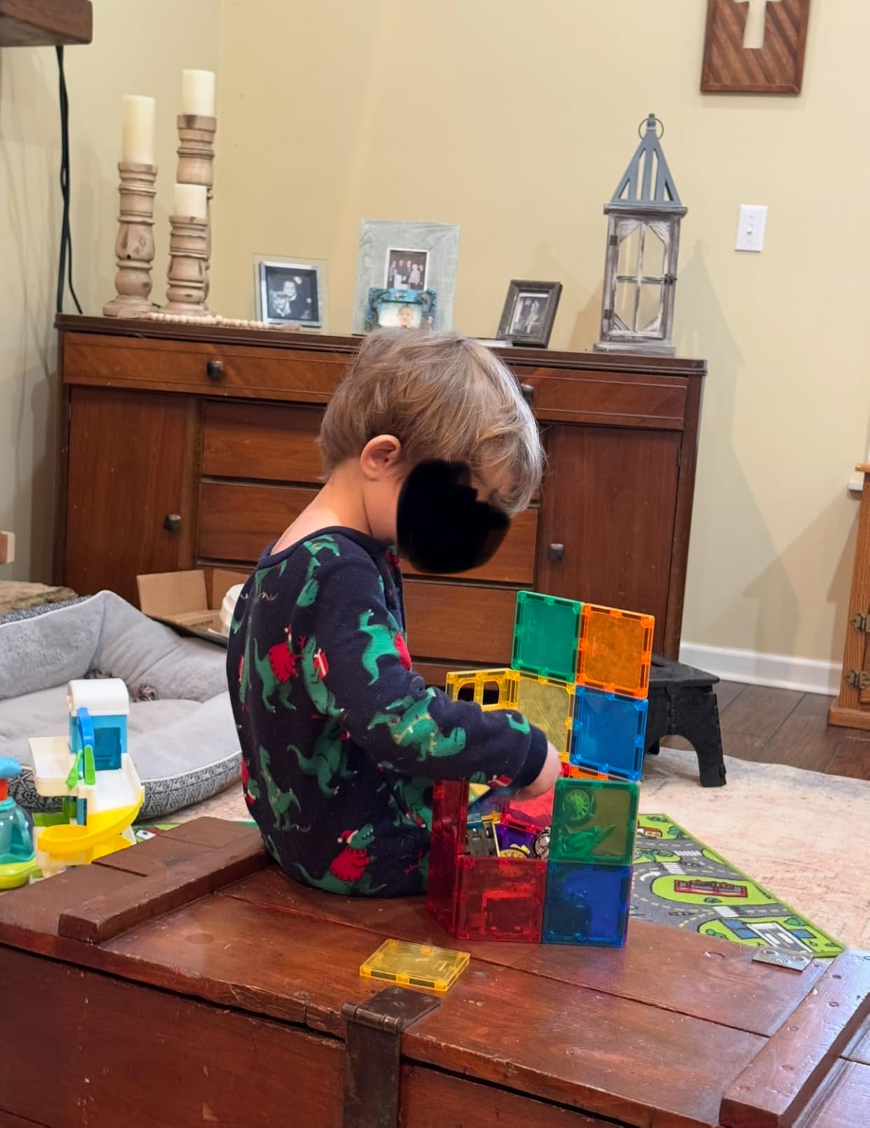 Magnetic Tiles Building Blocks Toy - STEM Educational Magnet Set for Kids, Creativity Preschool Learning Sensory Montessori Toddler Toys for Boys & Girls 3+ Years Old - 57PC - Customer Photo 1