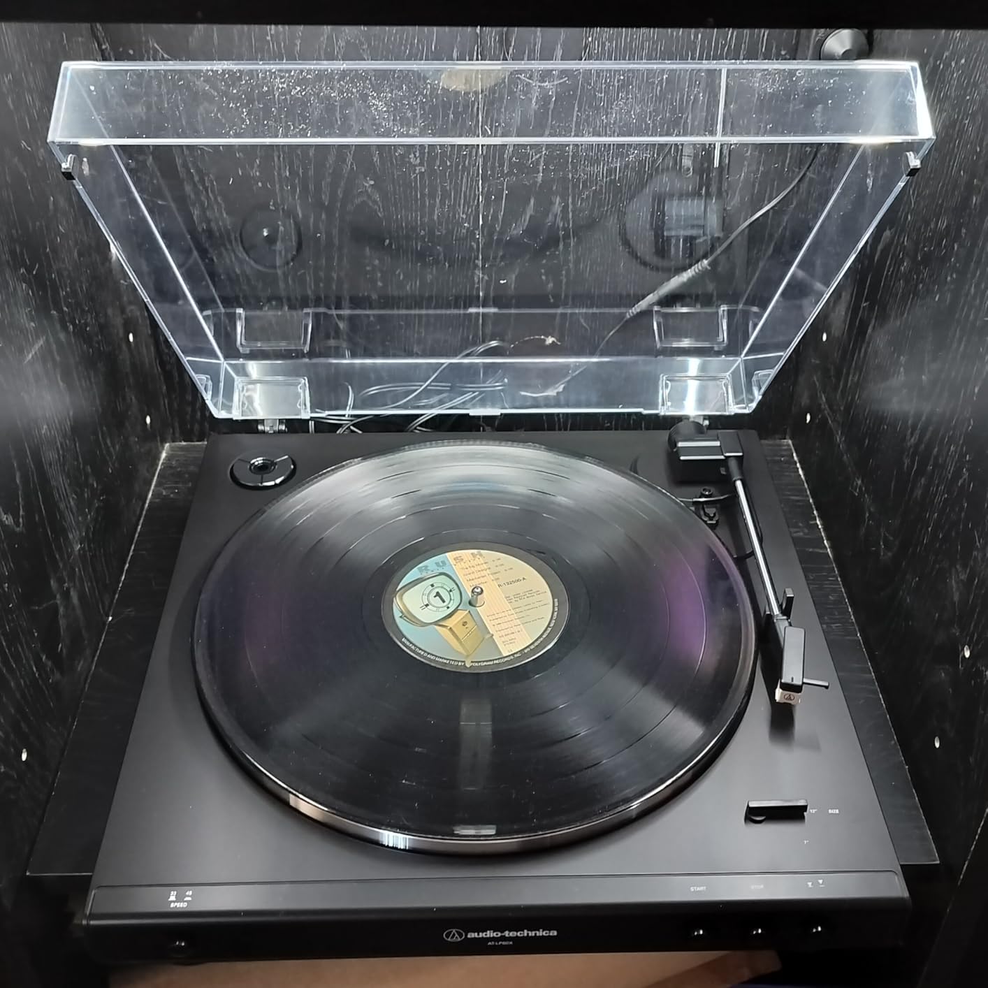 Audio-Technica AT-LP60X-BK Fully Automatic Belt-Drive Stereo Turntable, Black, Hi-Fi, 2 Speed, Dust Cover, Anti-Resonance, Die-Cast Aluminum Platter Customer Review Audio-Technica AT-LP60X-BK Fully Automatic Belt-Drive Stereo Turntable, Black, Hi-Fi, 2 Speed, Dust Cover, Anti-Resonance, Die-Cast Aluminum Platter - Customer Photo 2