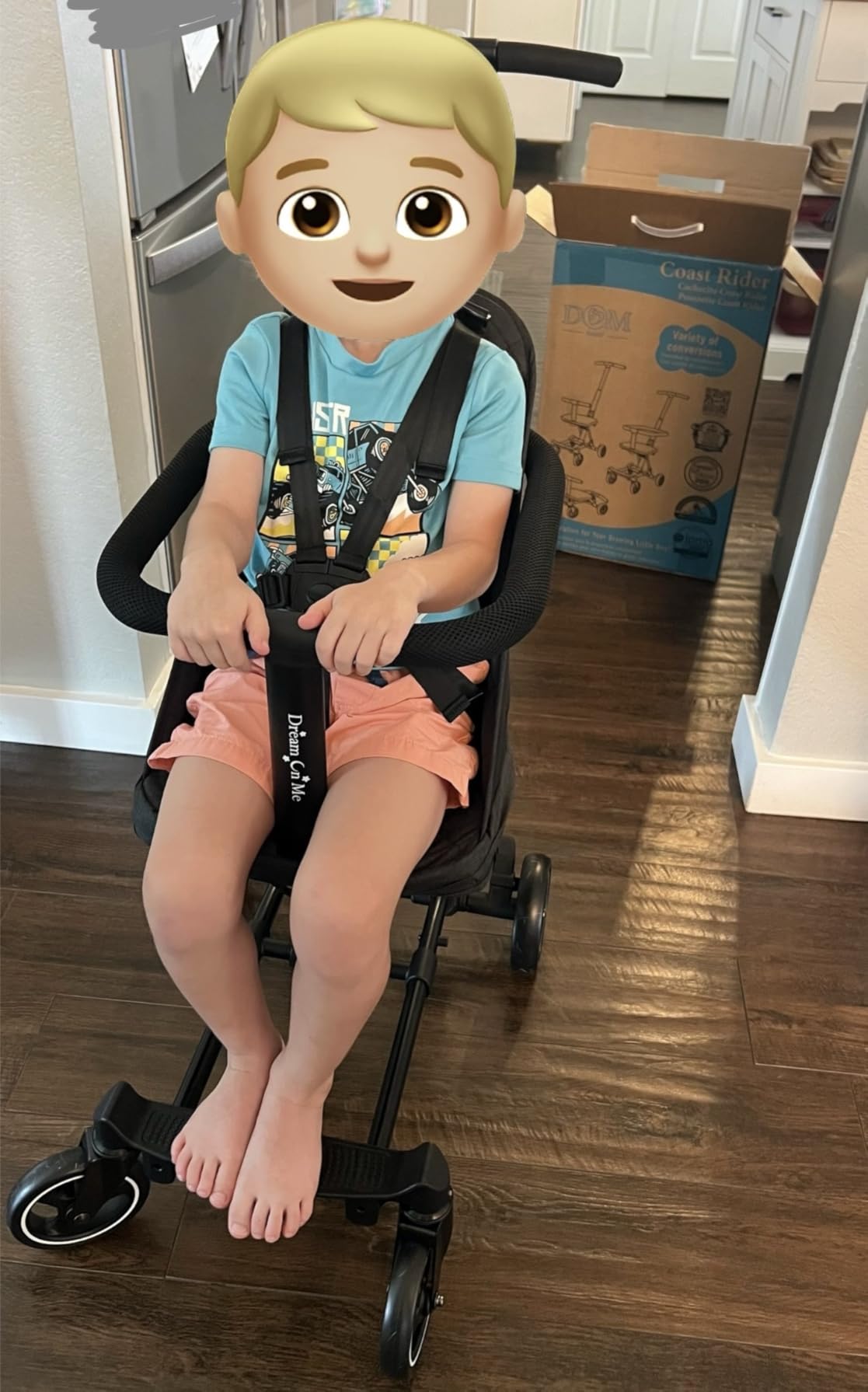 Dream On Me Lightweight and Compact Coast Rider Stroller with One Hand Easy Fold, Adjustable Handles and Soft Ride Wheels, Black - Customer Photo 5