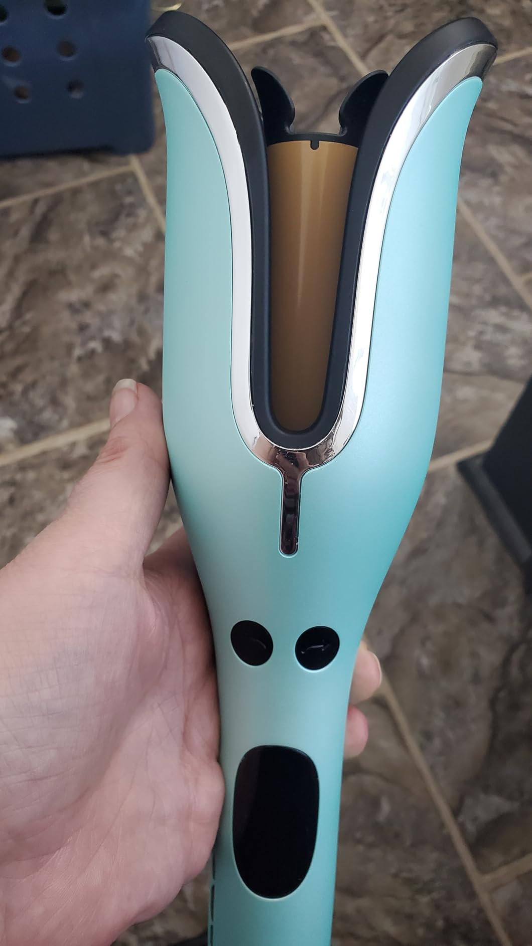 CHI Spin N Curl, Curling Iron For Healthy & Shiny Effortless Curls & Waves, Provides Preset Temperature Settings For Each Hair Texture, Rose Gold - Customer Photo 2