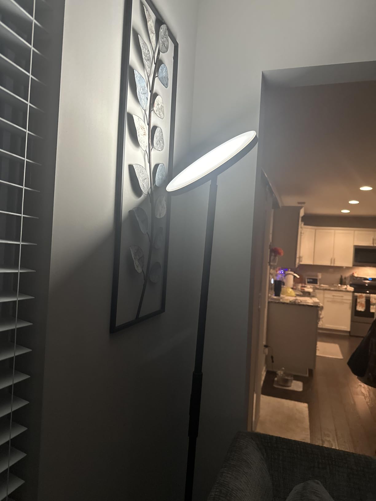 JOOFO Floor Lamp,30W/2400LM Sky LED Modern Torchiere 3 Color Temperatures Super Bright-Tall Standing Pole Light with Remote & Touch Control for Living Room,Bed Room,Office (Black) - Customer Photo 1