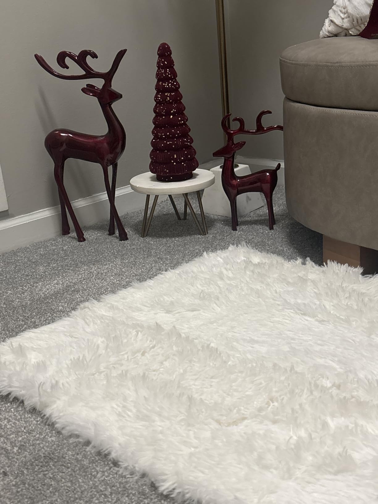 Merelax Soft Area Rug for Livingroom Bedroom, Machine Washable 5x8 Black Rugs Fluffy Shaggy Bedside Rug, Non Slip Indoor Carpet for Nursery Dorm Room Home Decor Aesthetic - Customer Photo 1